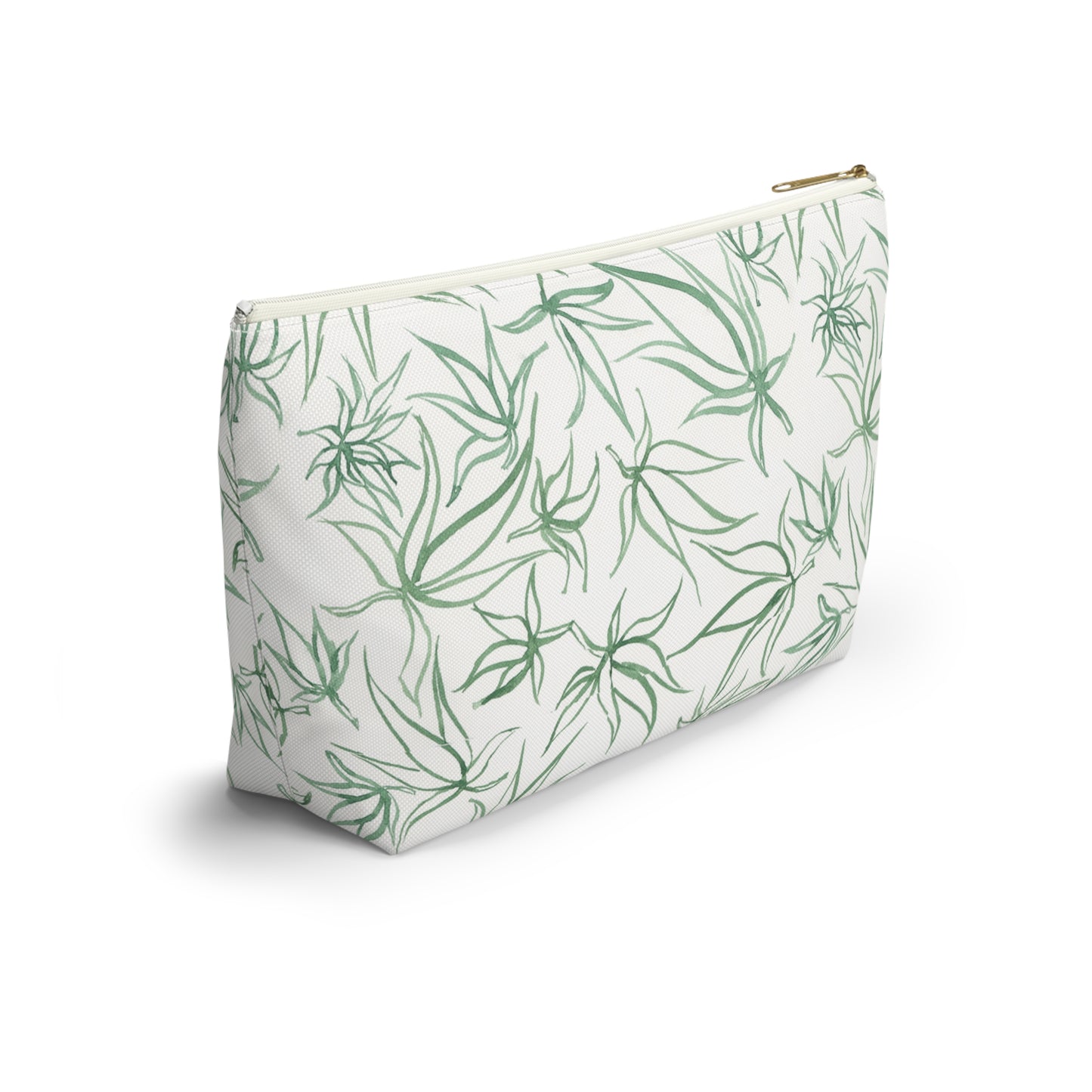 Roomy Accessory Pouch - Sketches in Green