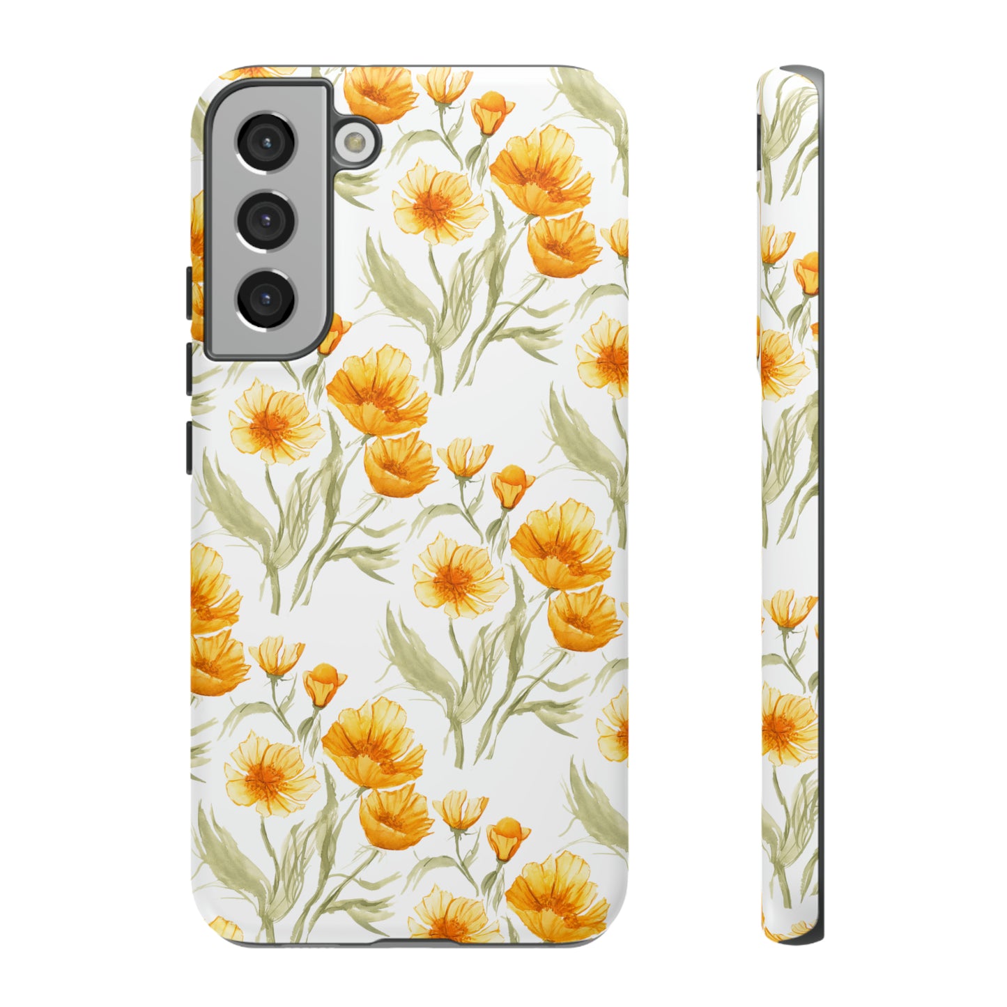 Tough Cell Phone Cases - Golden Poppies Print