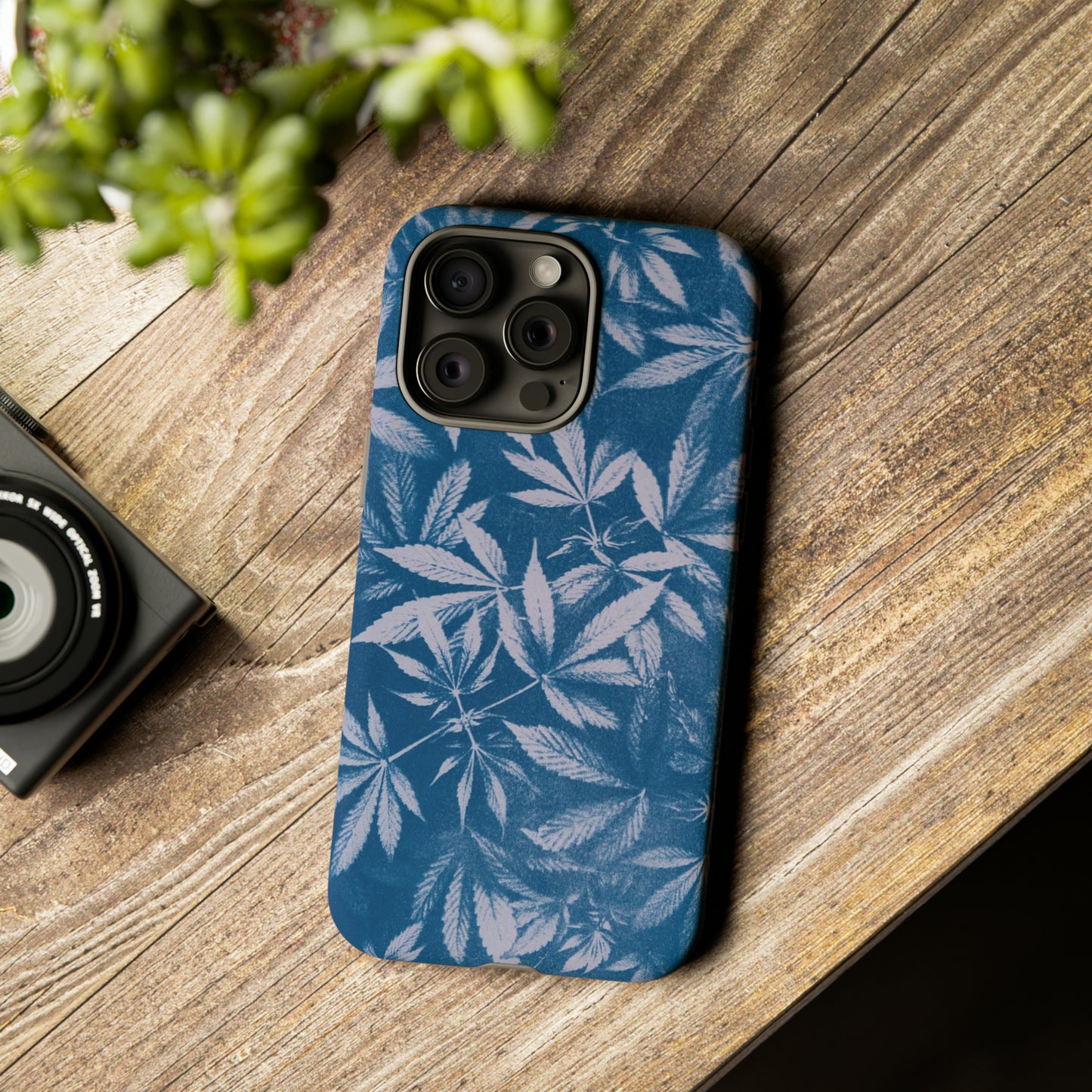 Tough Cell Phone Cases - Cyanotype on Lavender Print