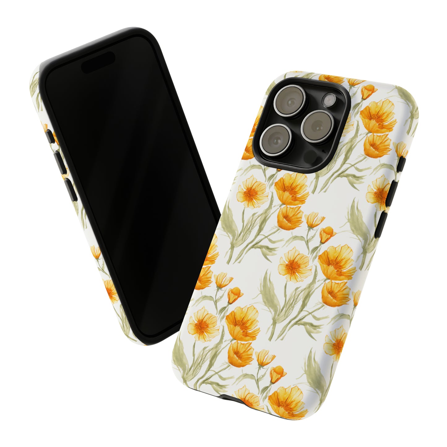 Tough Cell Phone Cases - Golden Poppies Print