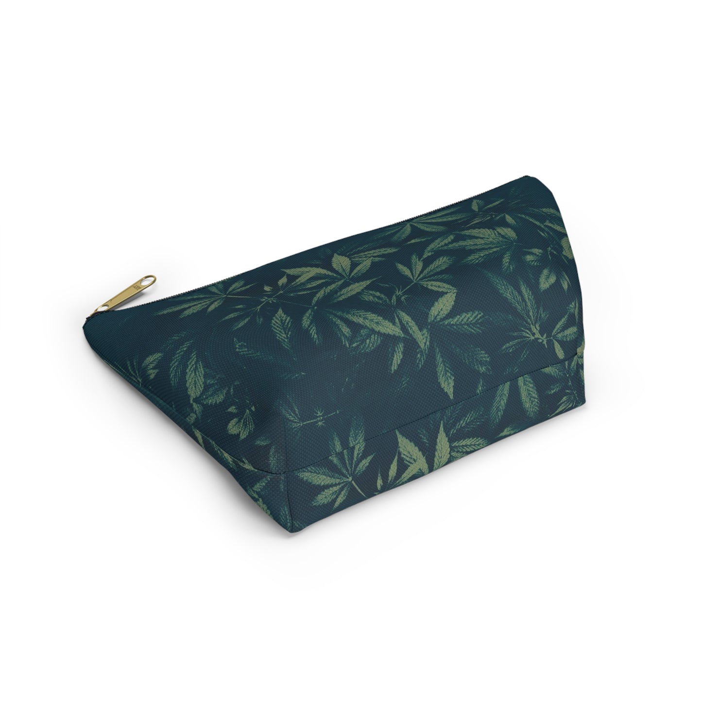 Roomy Accessory Pouch - Cyanotype on Green