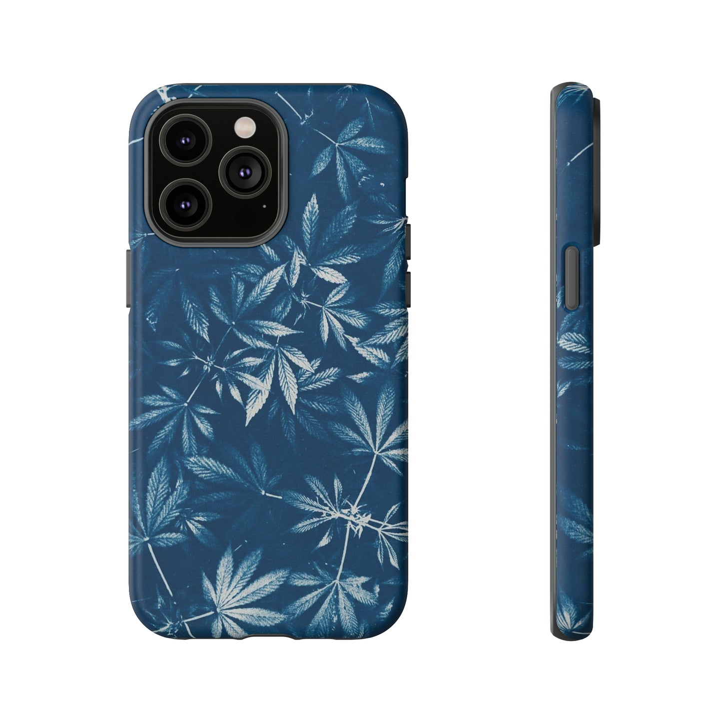 Tough Cell Phone Cases - Cannabis Field Cyanotype Print