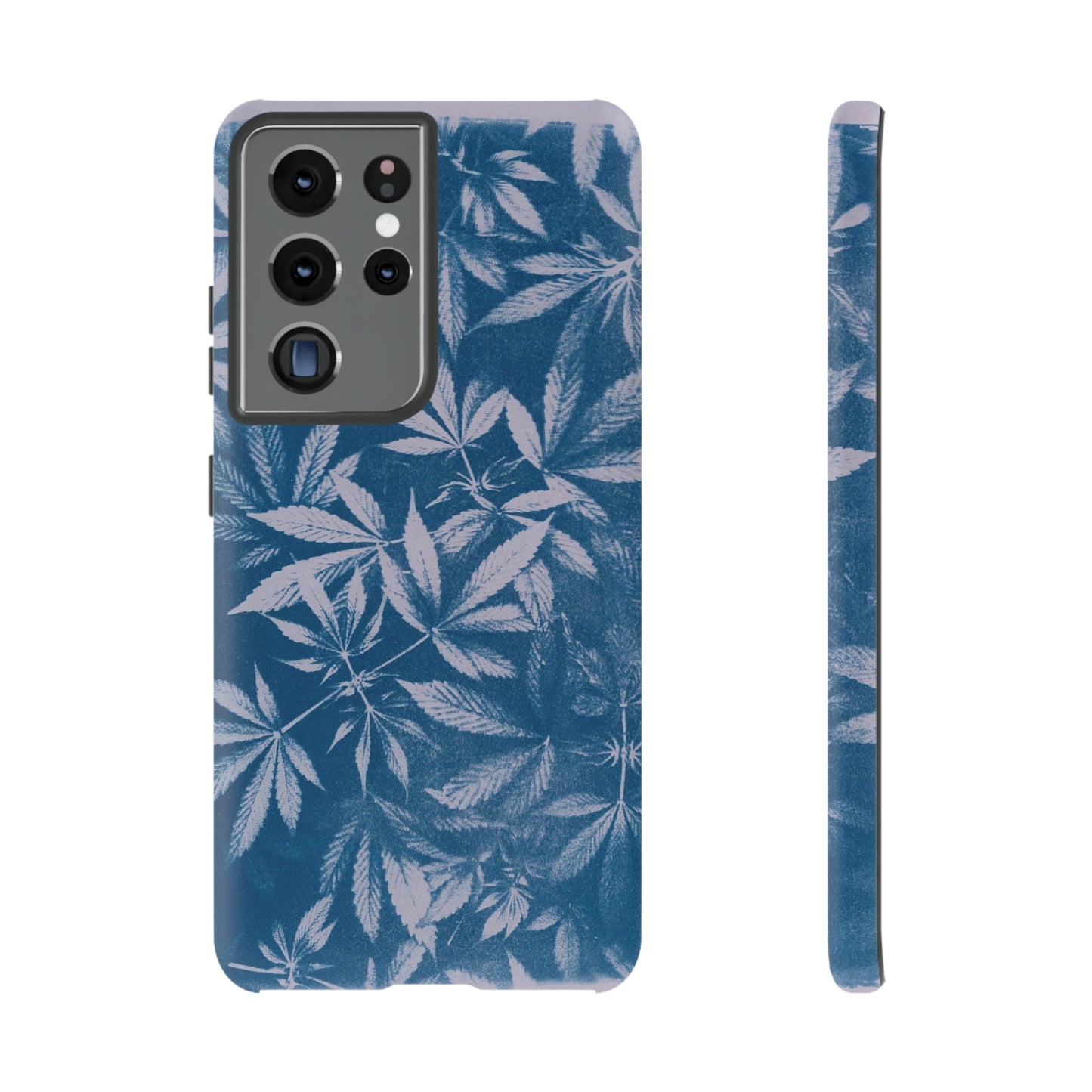 Tough Cell Phone Cases - Cyanotype on Lavender Print