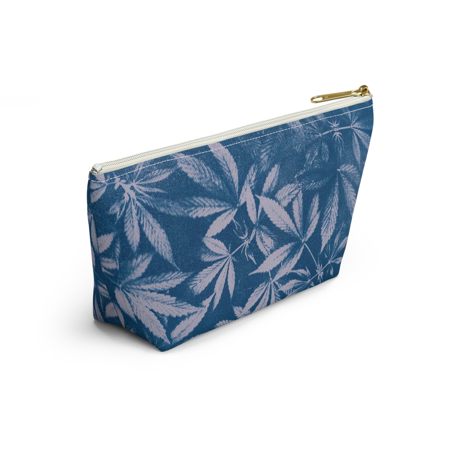 Roomy Accessory Pouch - Cyanotype on Lavender Print