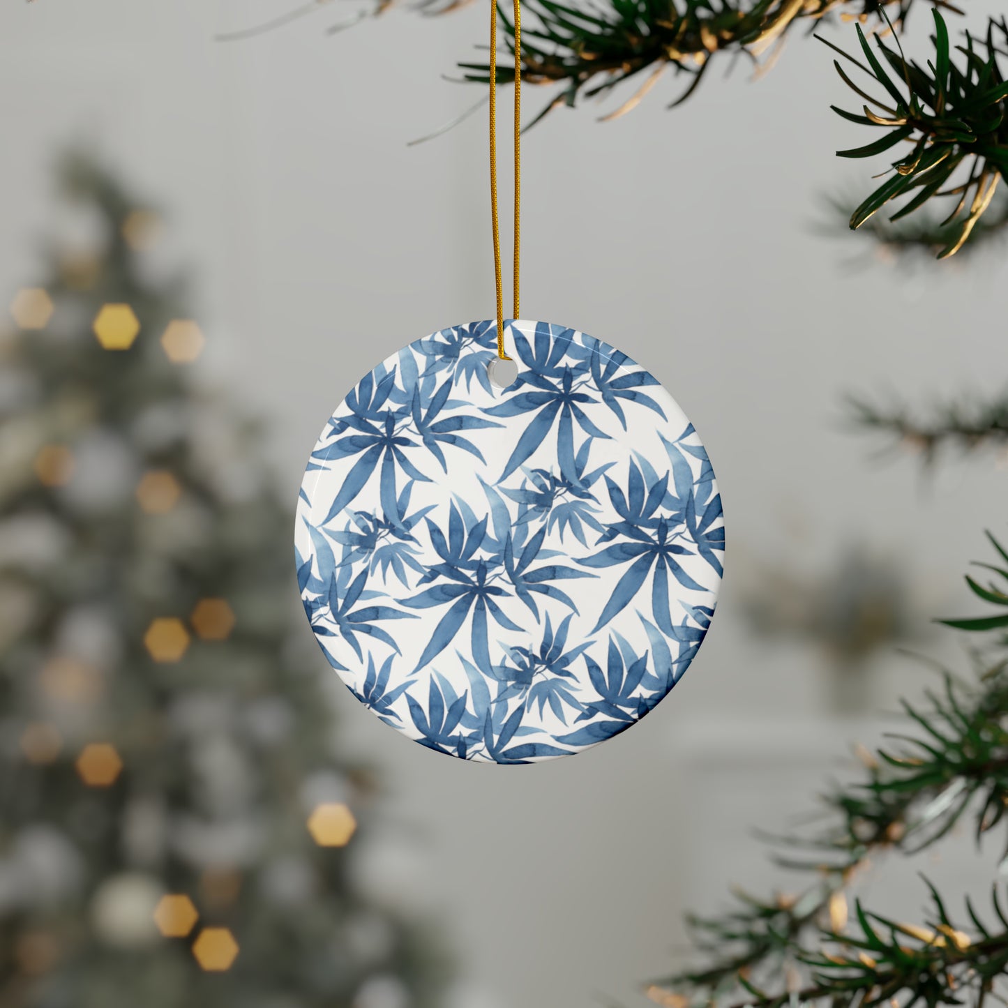 Ceramic Holiday Ornaments - Ocean Haze