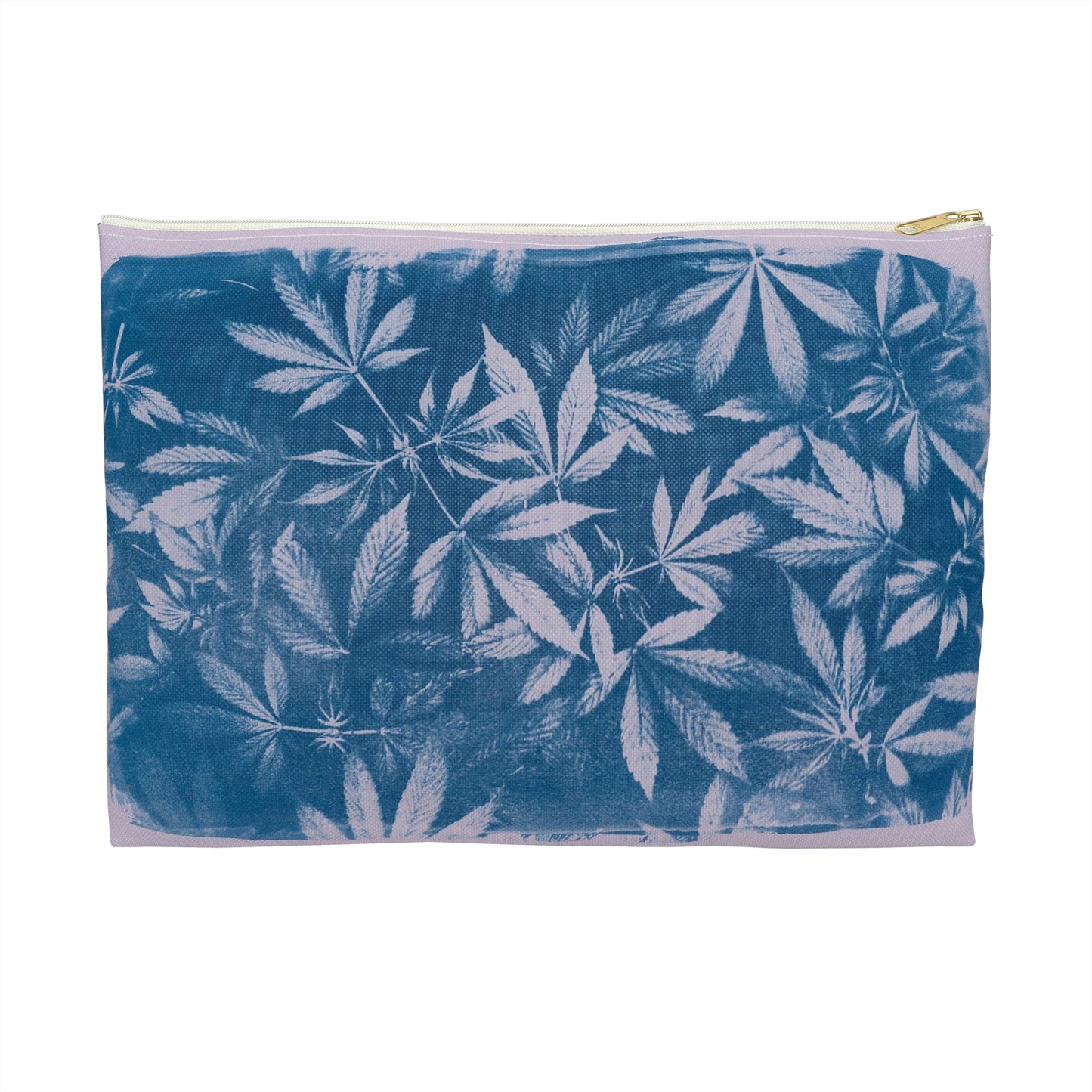 Flat Accessory Pouch - Cyanotype on Lavender Print