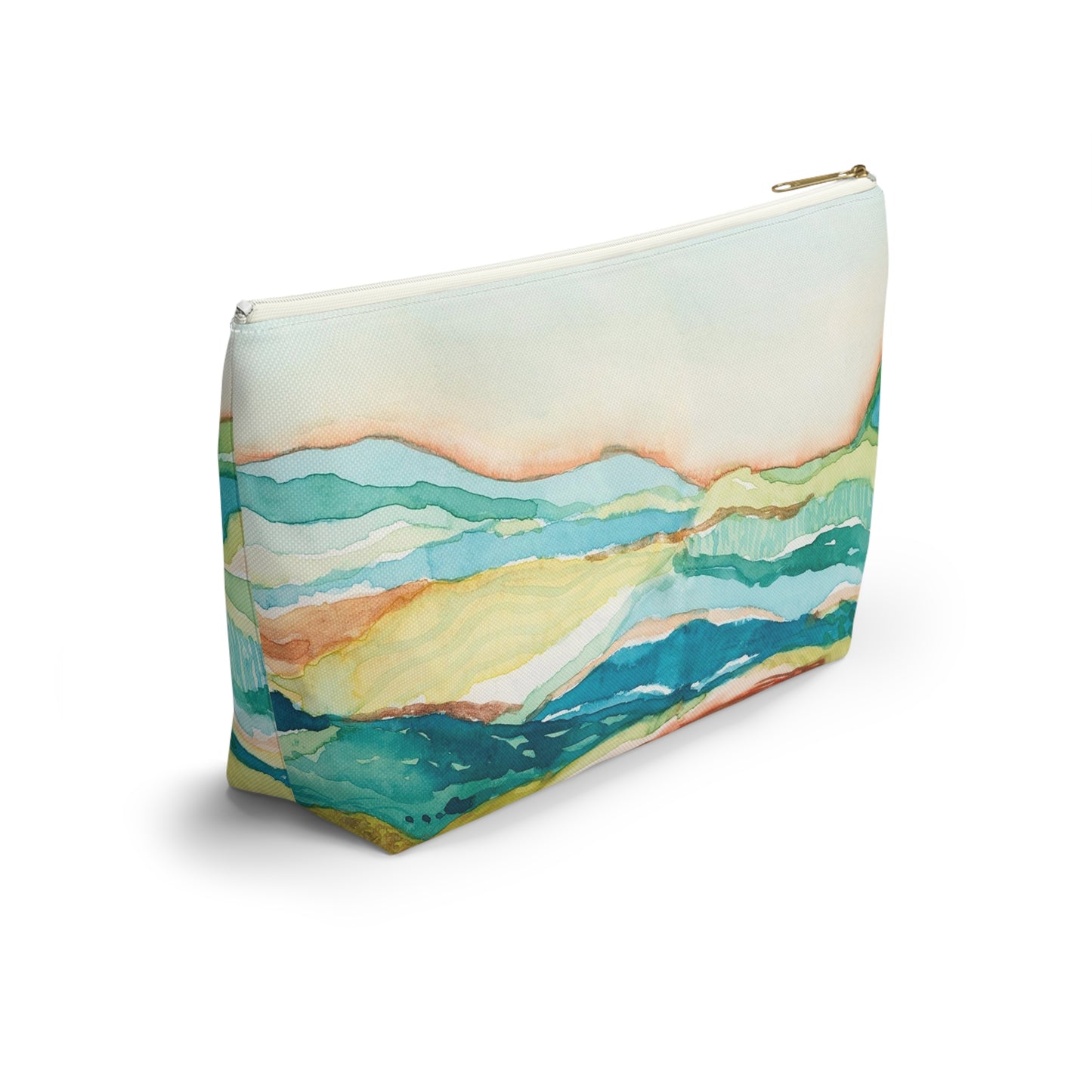 Roomy Accessory Pouch - Watercolor Landscape