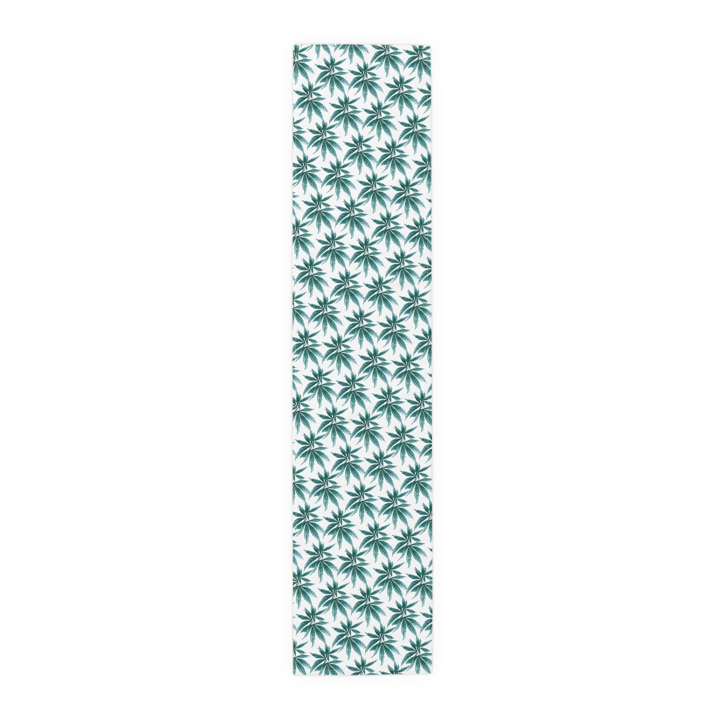 Table Runner 100% Cotton - Teal Dreamleaf