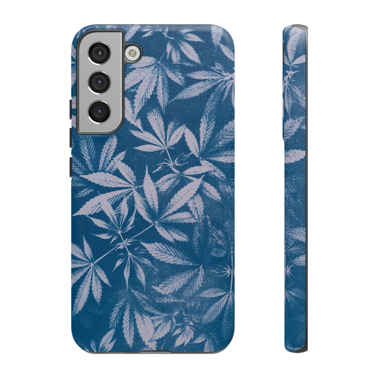 Tough Cell Phone Cases - Cyanotype on Lavender Print