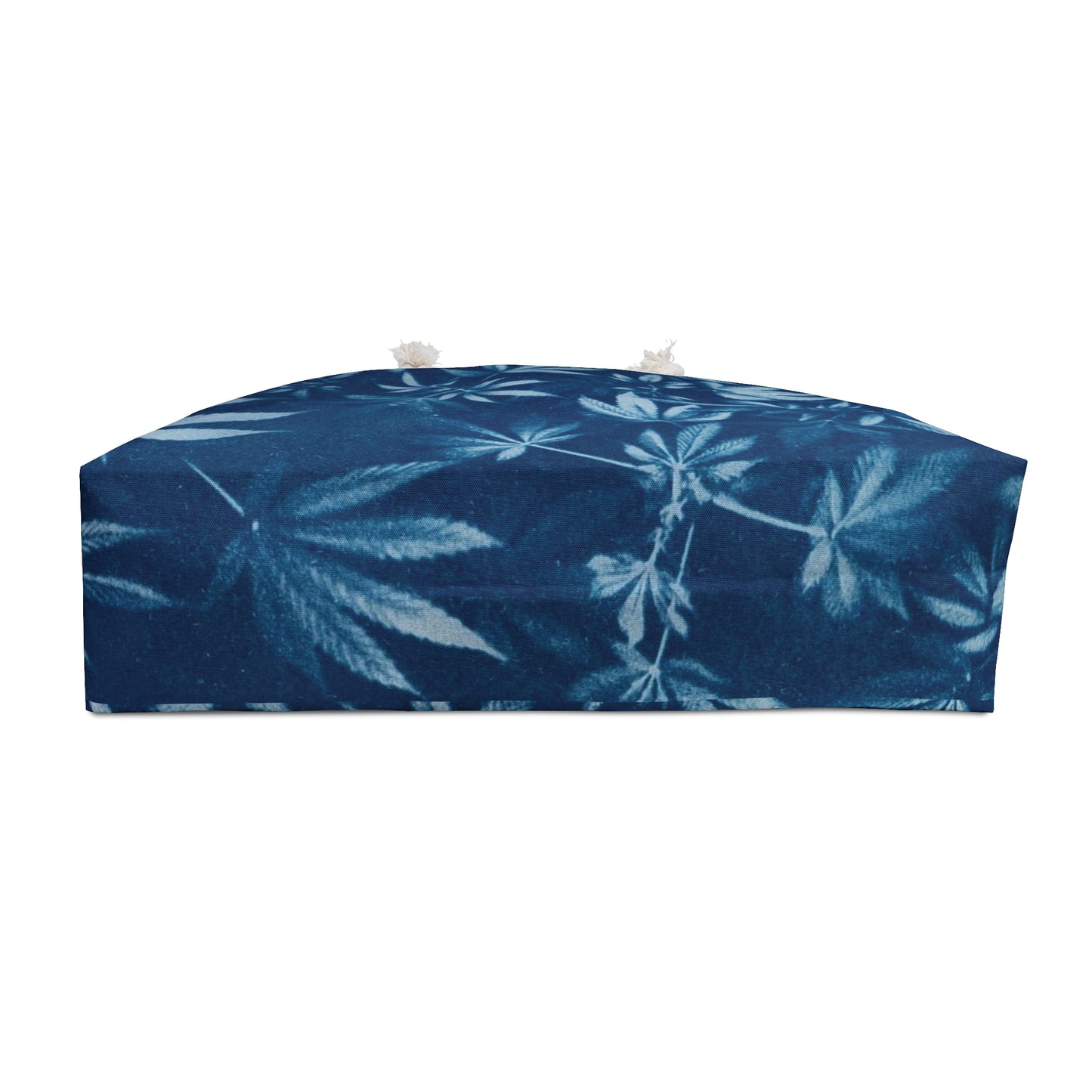 Oversized Weekender Bag - Cannabis Field Cyanotype Print 1