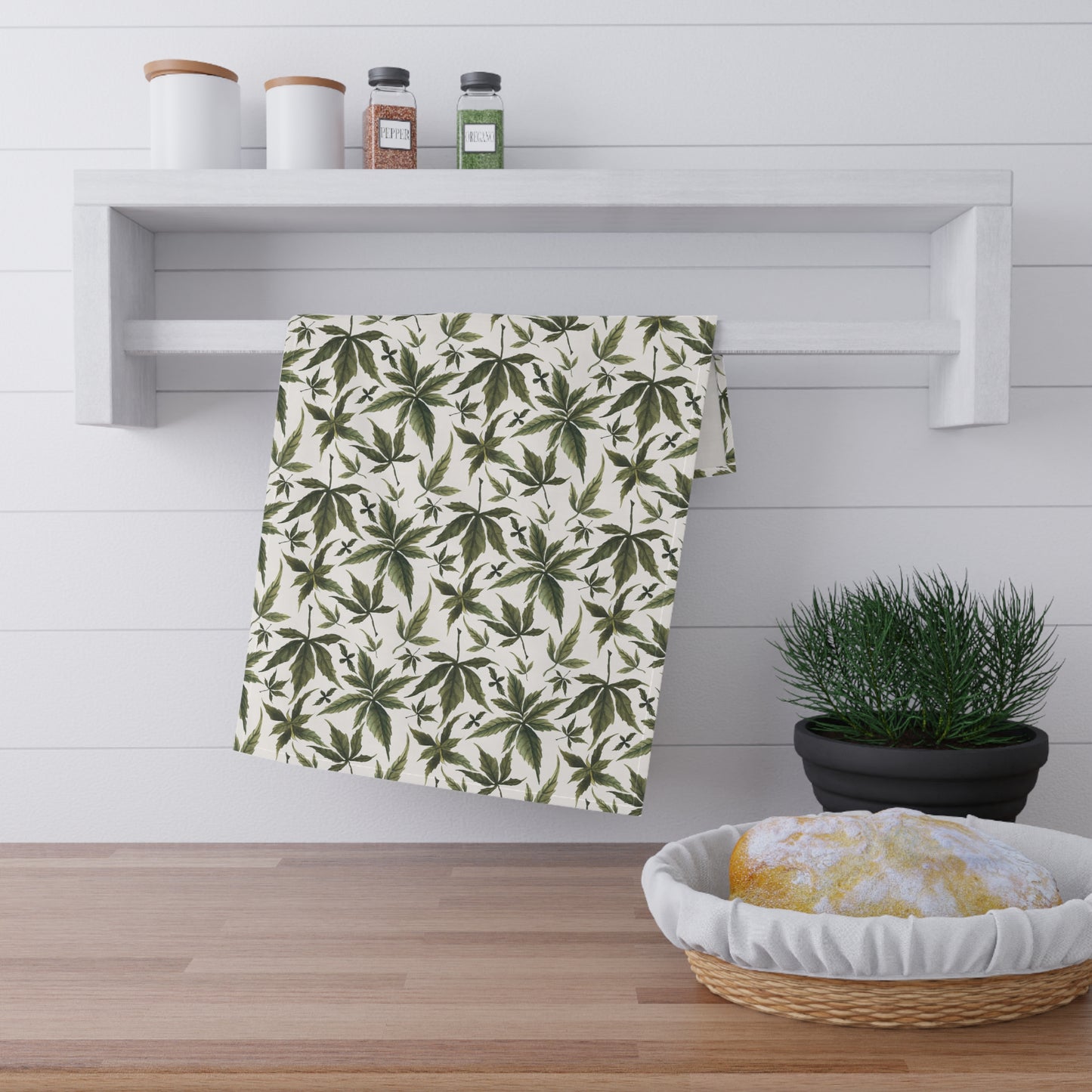 100% Cotton Twill Kitchen Towel - Emerald Herb