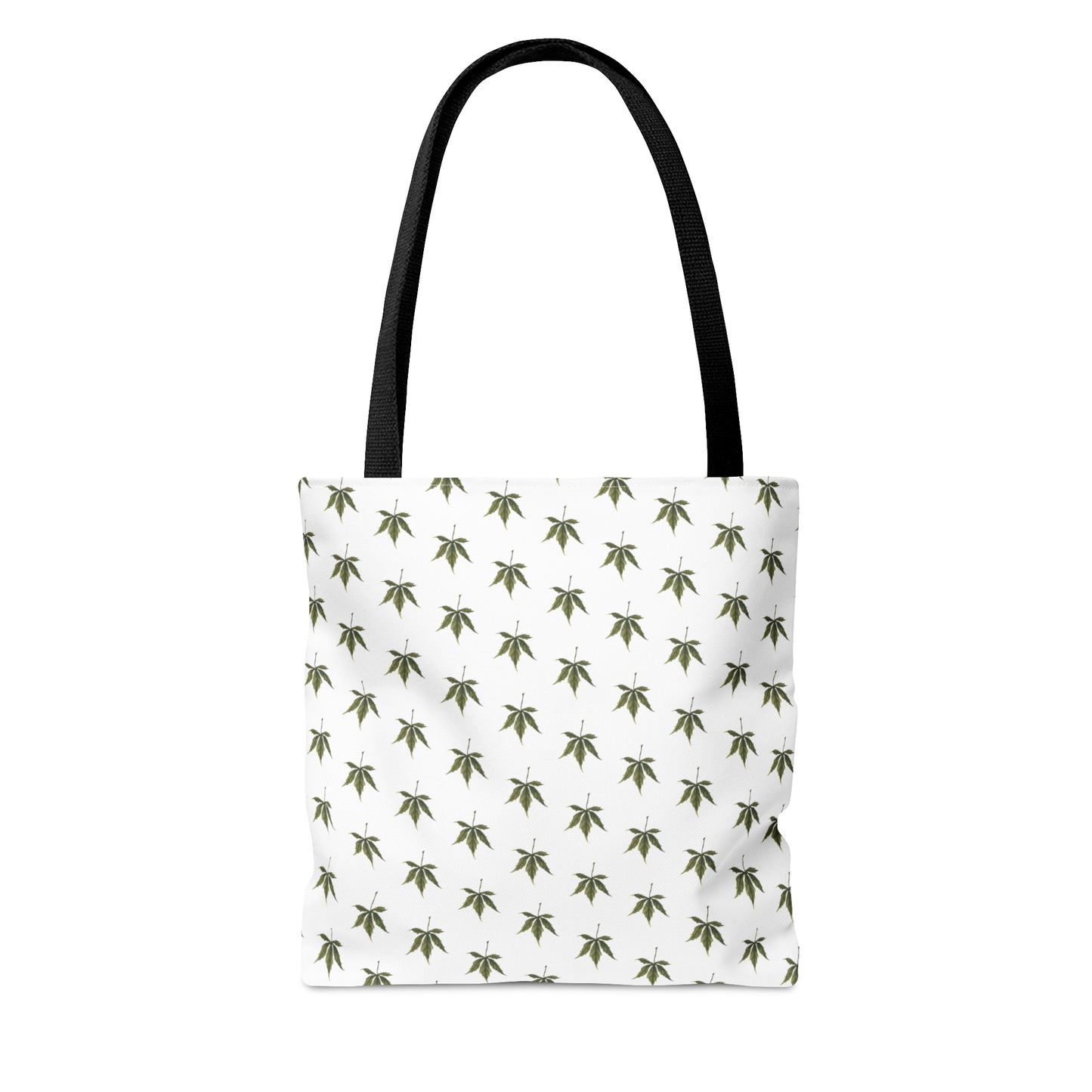 Tote Bag (3 sizes!) - Mini Cannabis Leaf Print on White