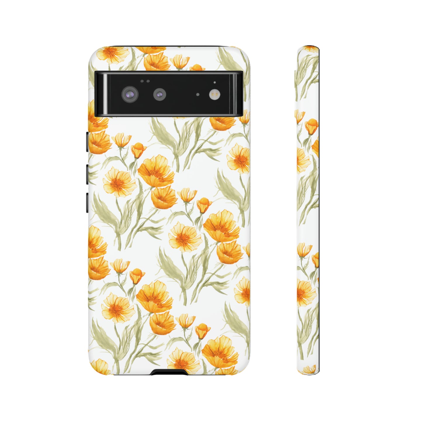 Tough Cell Phone Cases - Golden Poppies Print