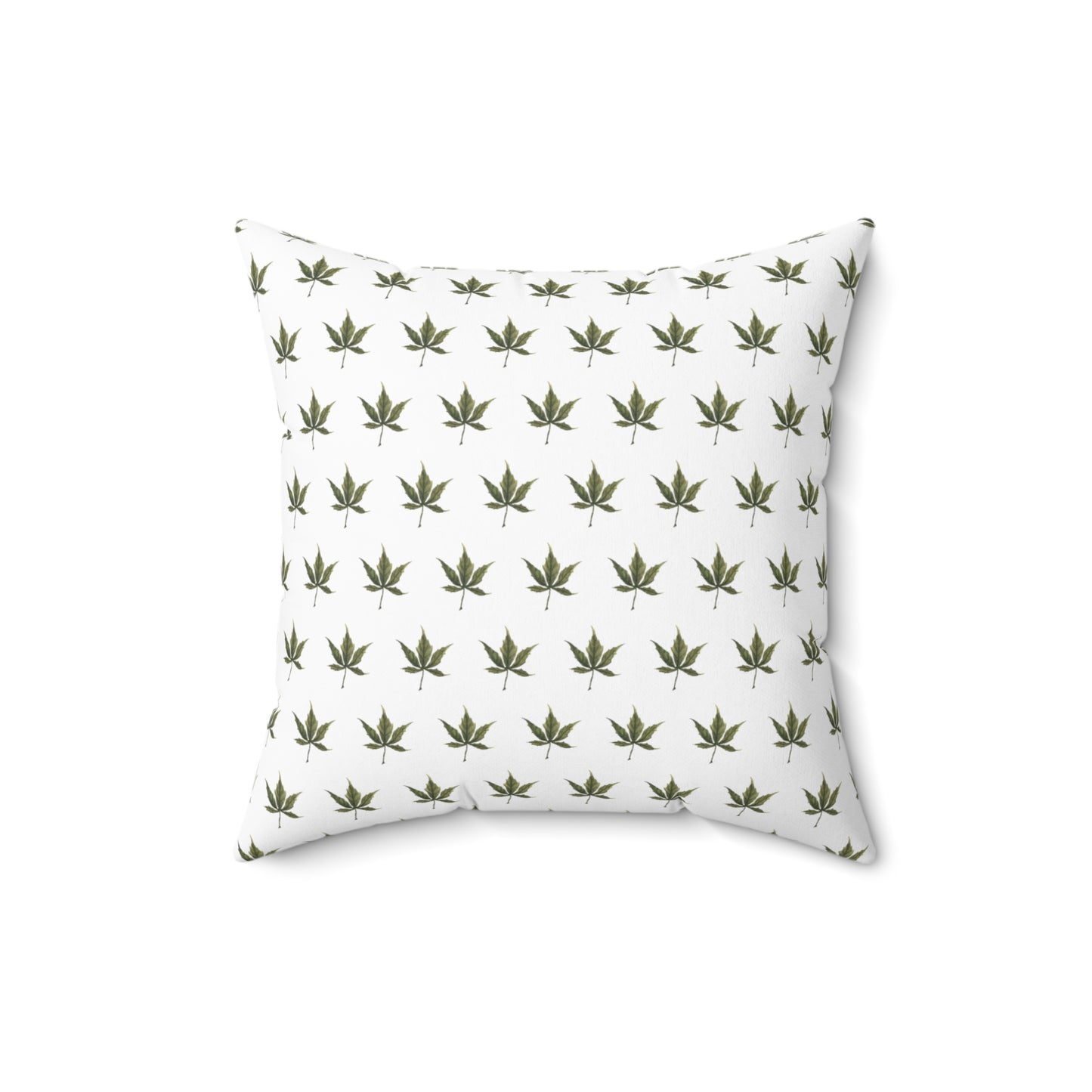 Faux Suede Square Pillow - Herbal Dream on White