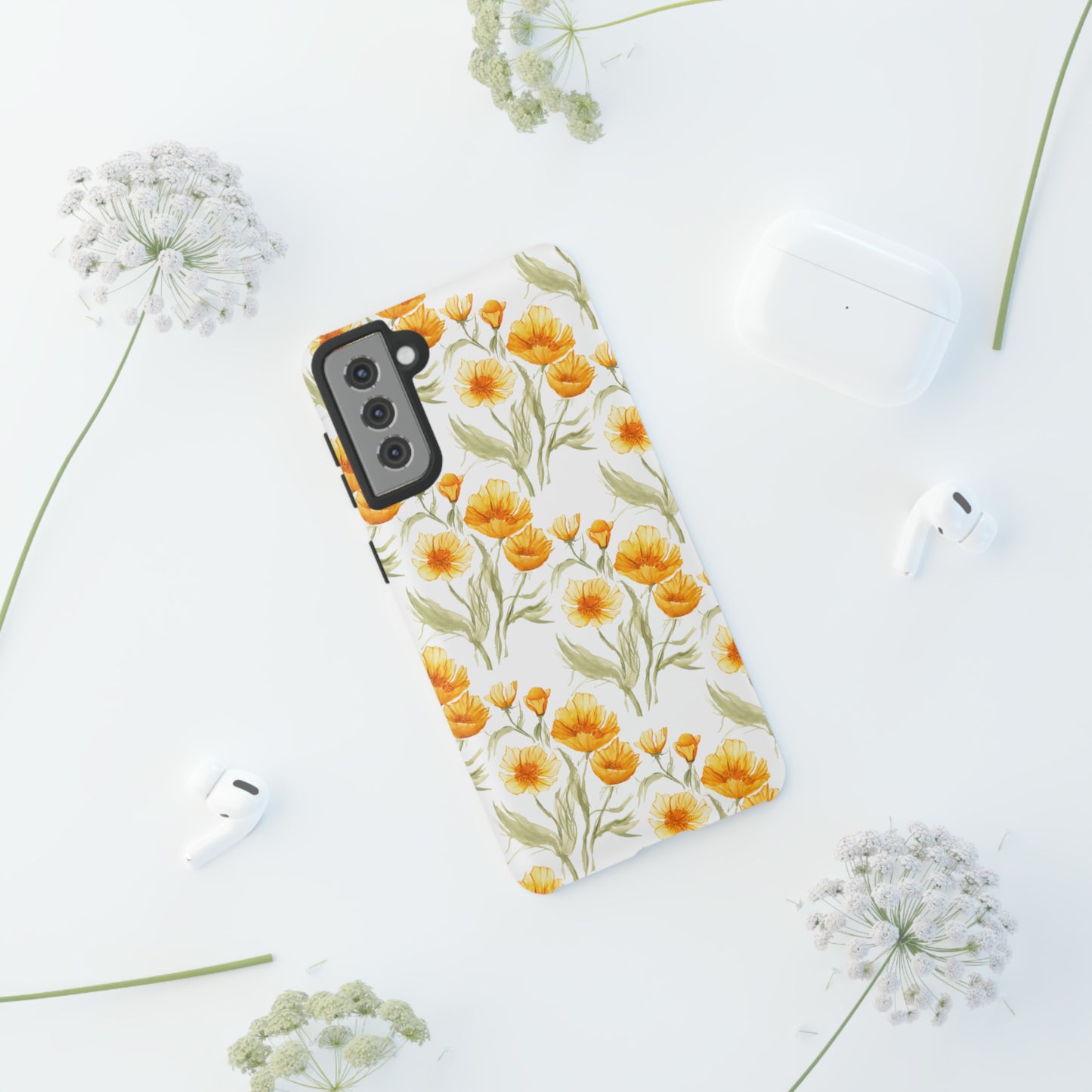 Tough Cell Phone Cases - Golden Poppies Print