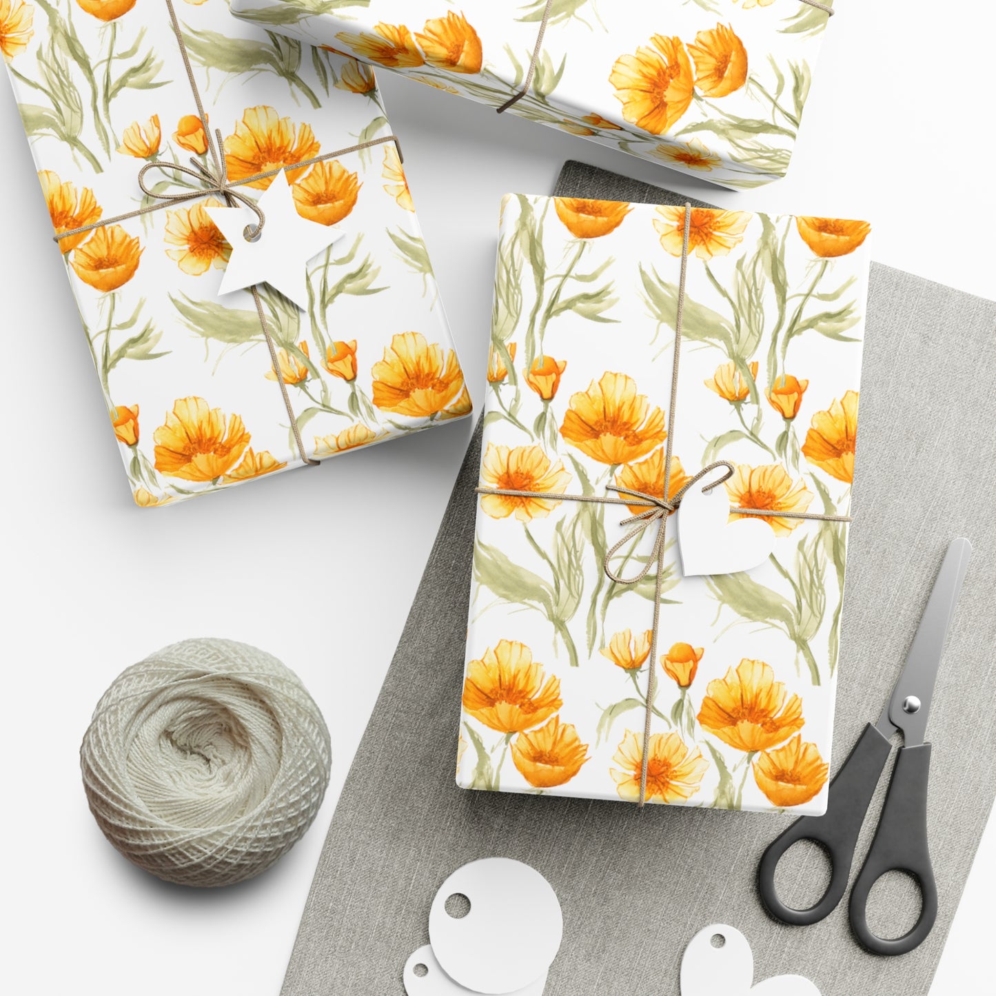 Gift Wrap Papers - Golden Poppies Wrapping Paper