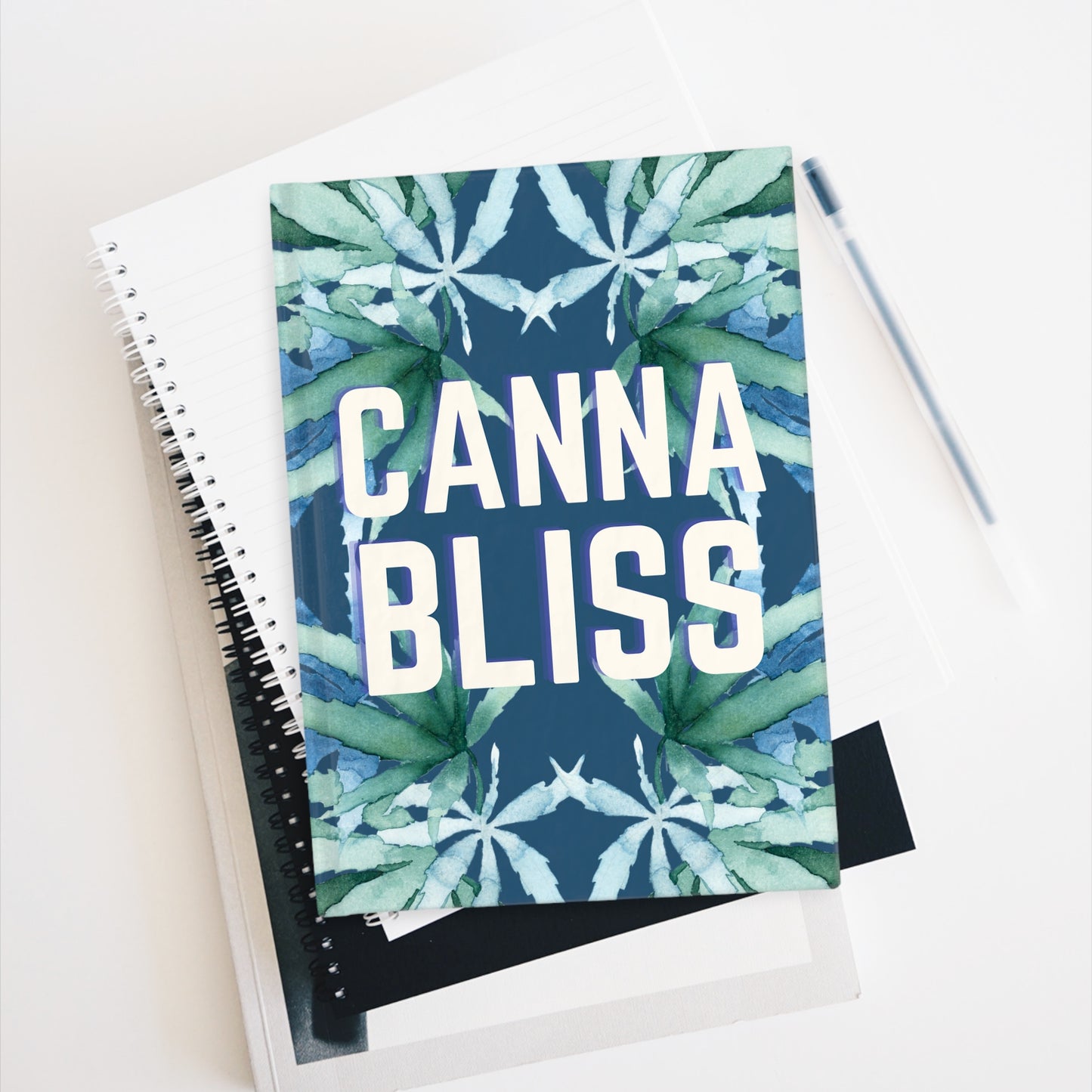 Journal - Blank Pages - Cannabliss Teal