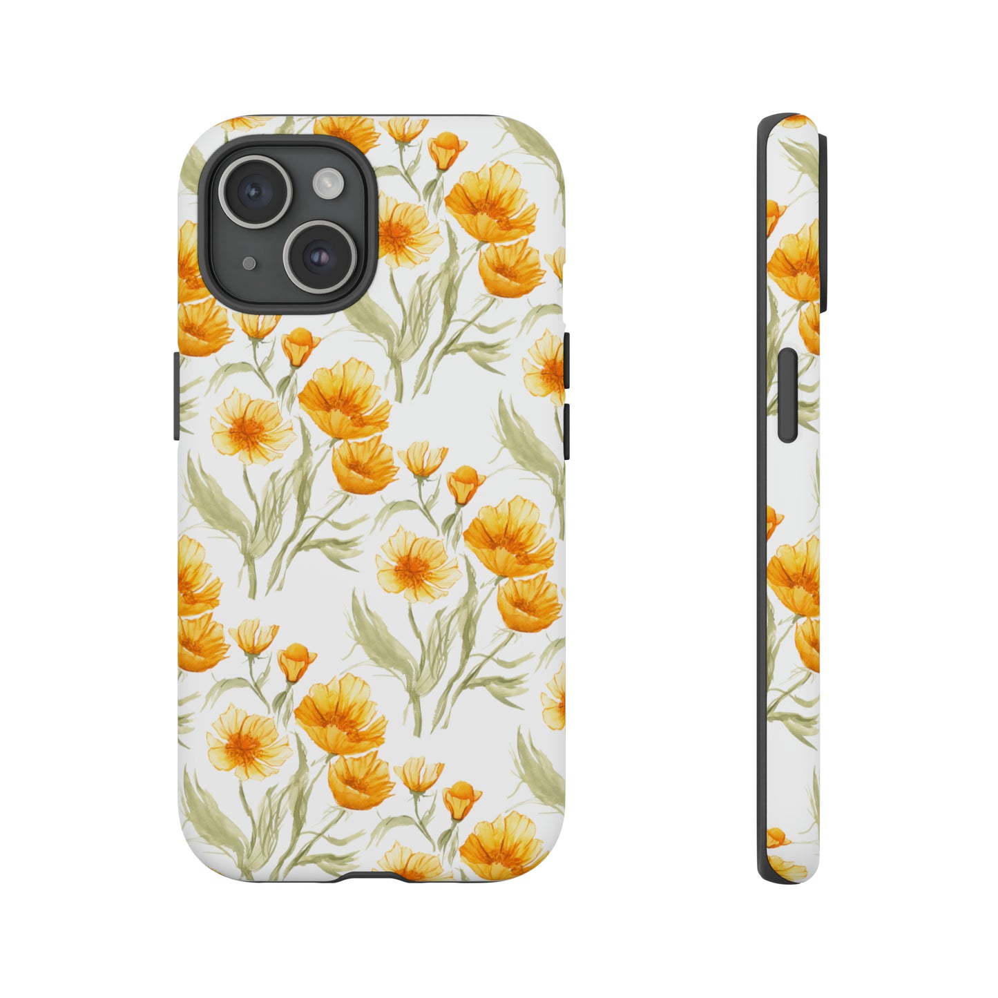 Tough Cell Phone Cases - Golden Poppies Print