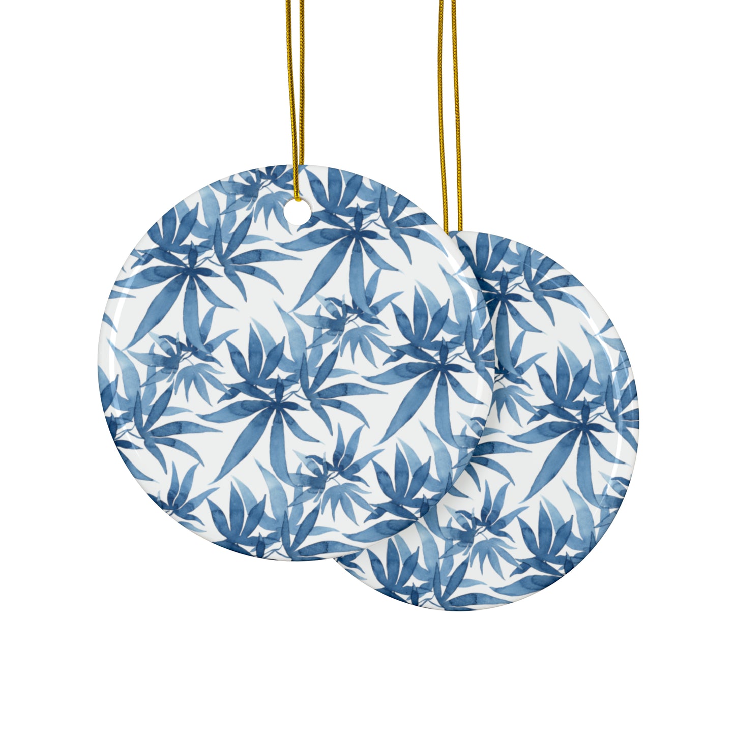 Ceramic Holiday Ornaments - Ocean Haze