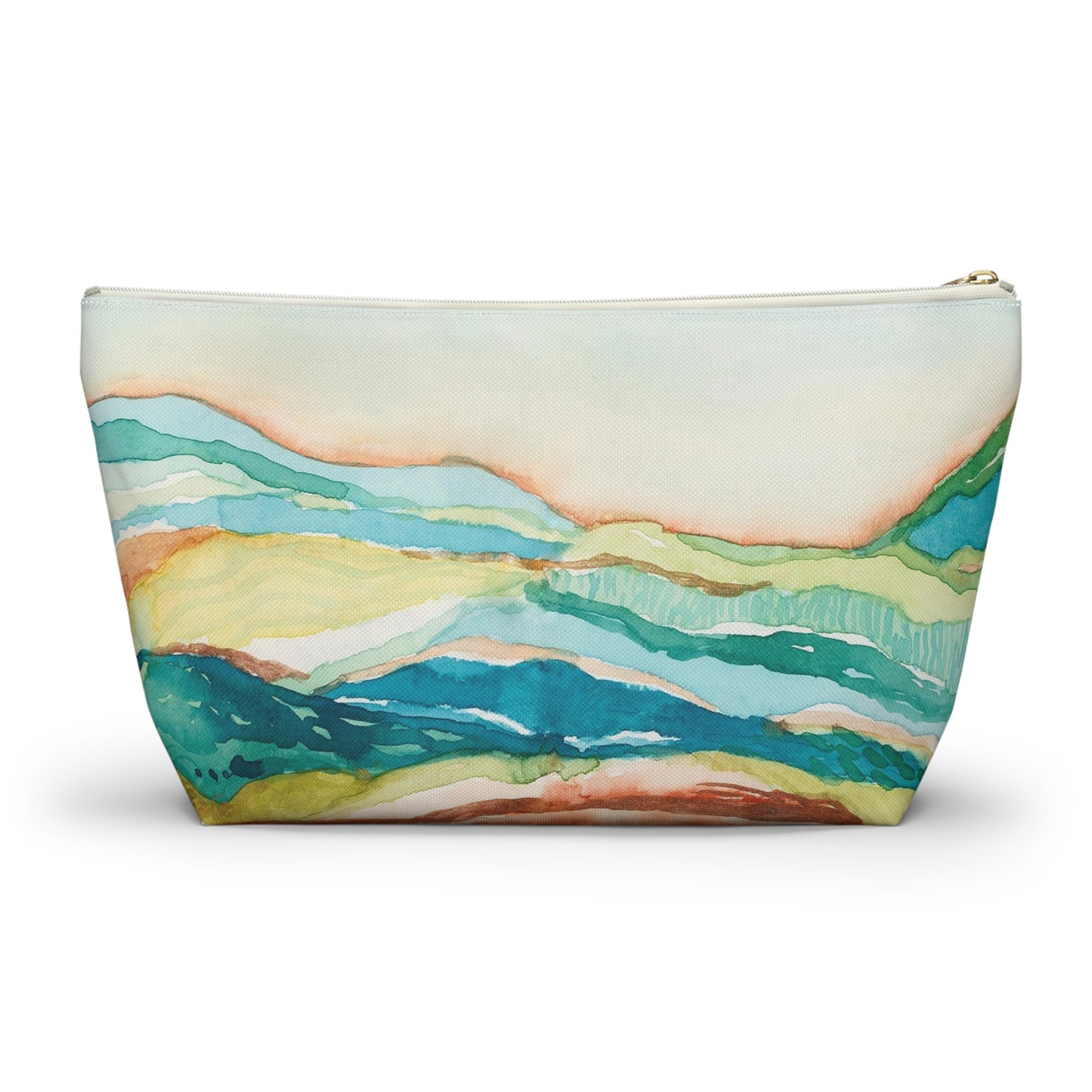 Roomy Accessory Pouch - Watercolor Landscape