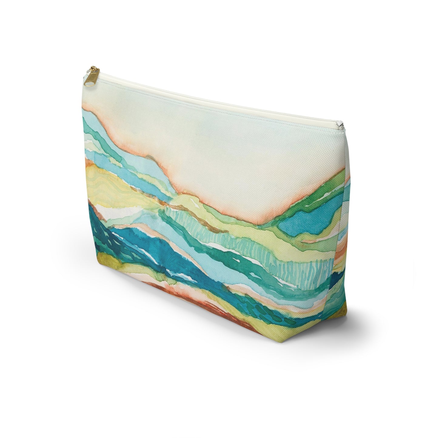 Roomy Accessory Pouch - Watercolor Landscape