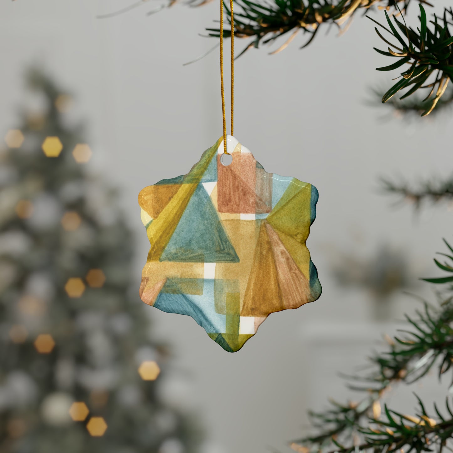 Ceramic Holiday Ornaments - Abstract Shapes