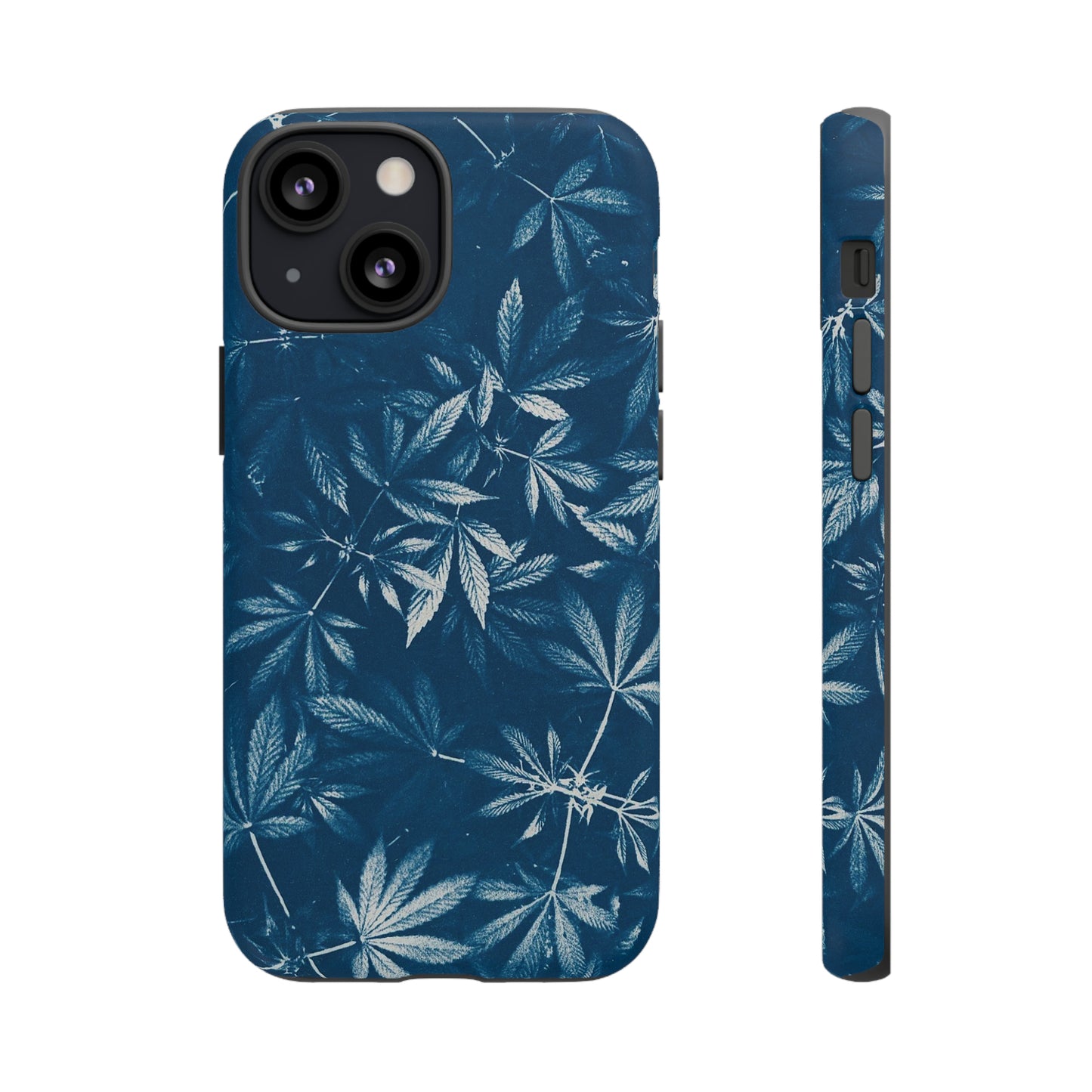 Tough Cell Phone Cases - Cannabis Field Cyanotype Print