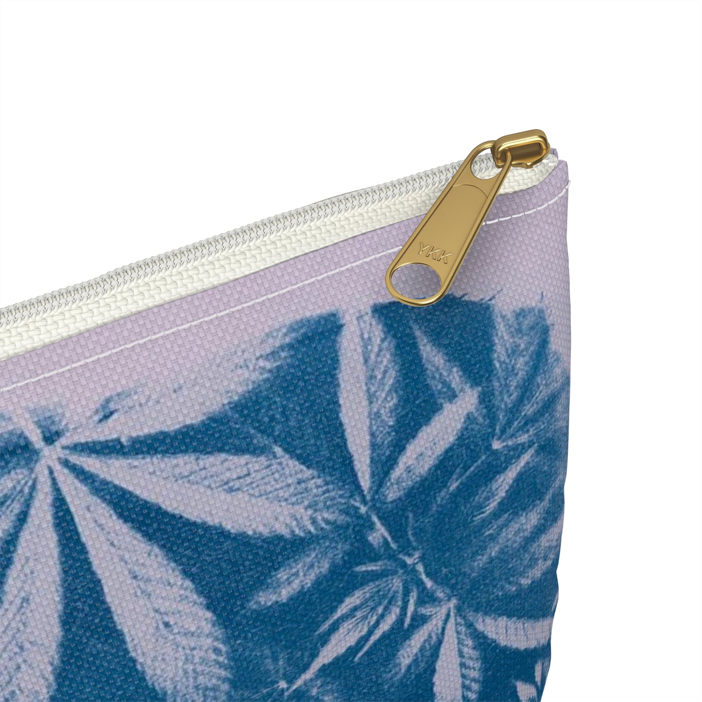 Flat Accessory Pouch - Cyanotype on Lavender Print