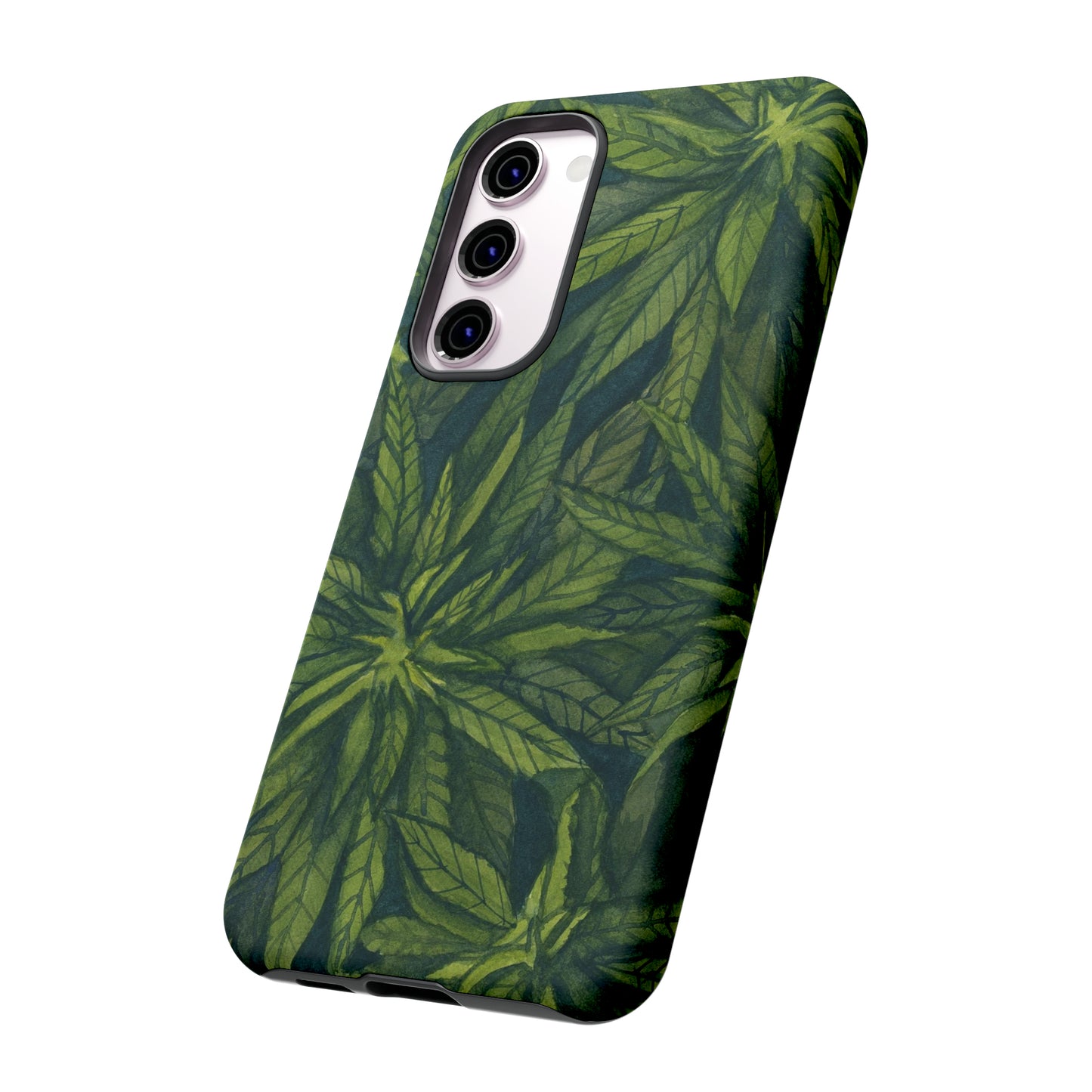 Tough Cell Phone Cases - Watercolor Cannabis Field