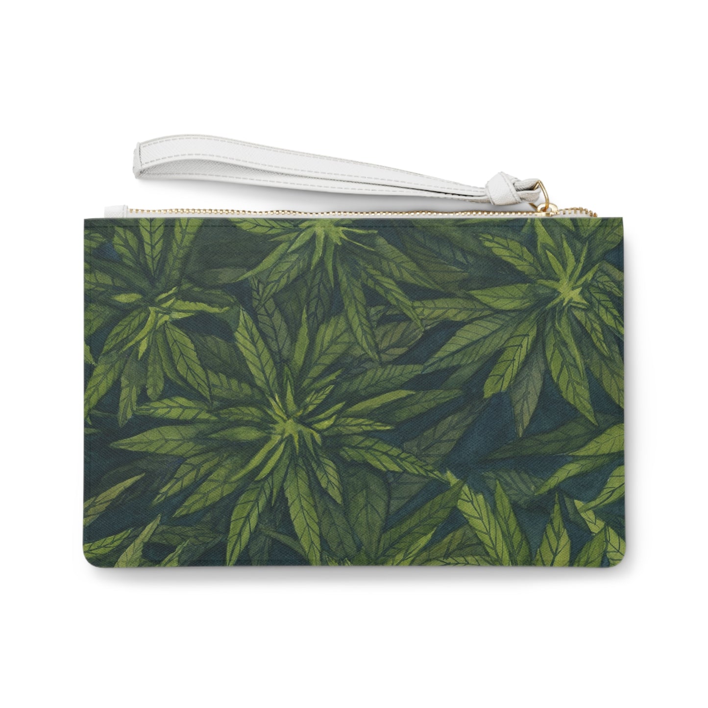 Vegan Leather Clutch Bag - Green Gardens