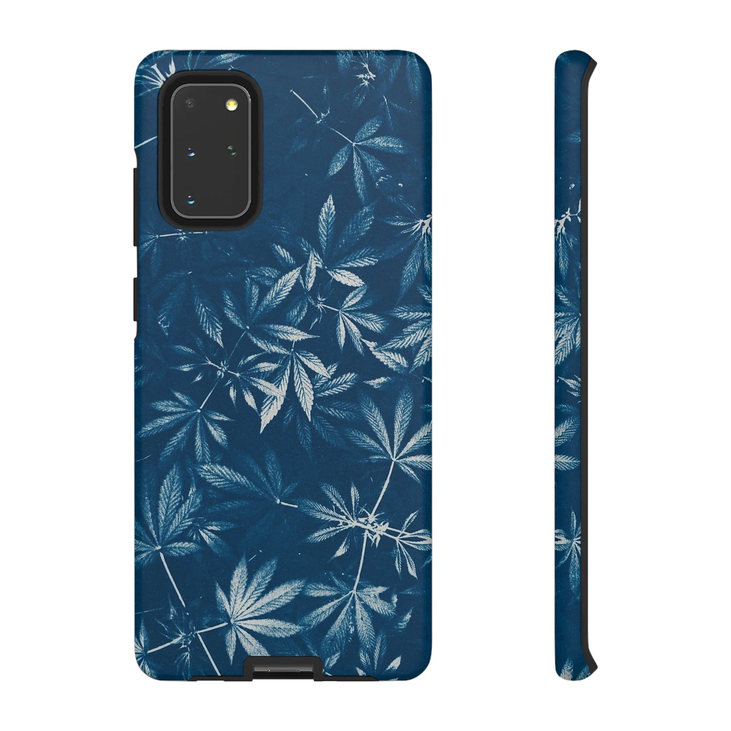 Tough Cell Phone Cases - Cannabis Field Cyanotype Print