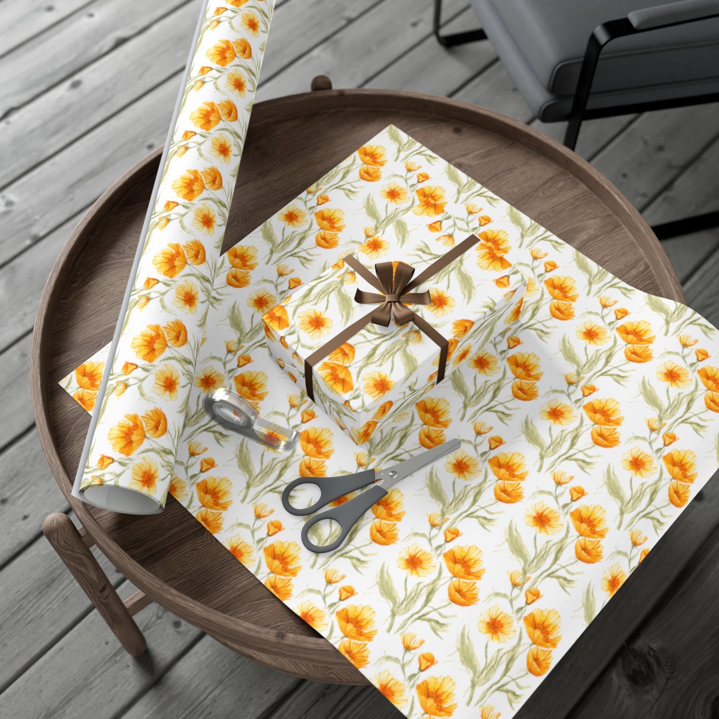 Gift Wrap Papers - Golden Poppies Wrapping Paper