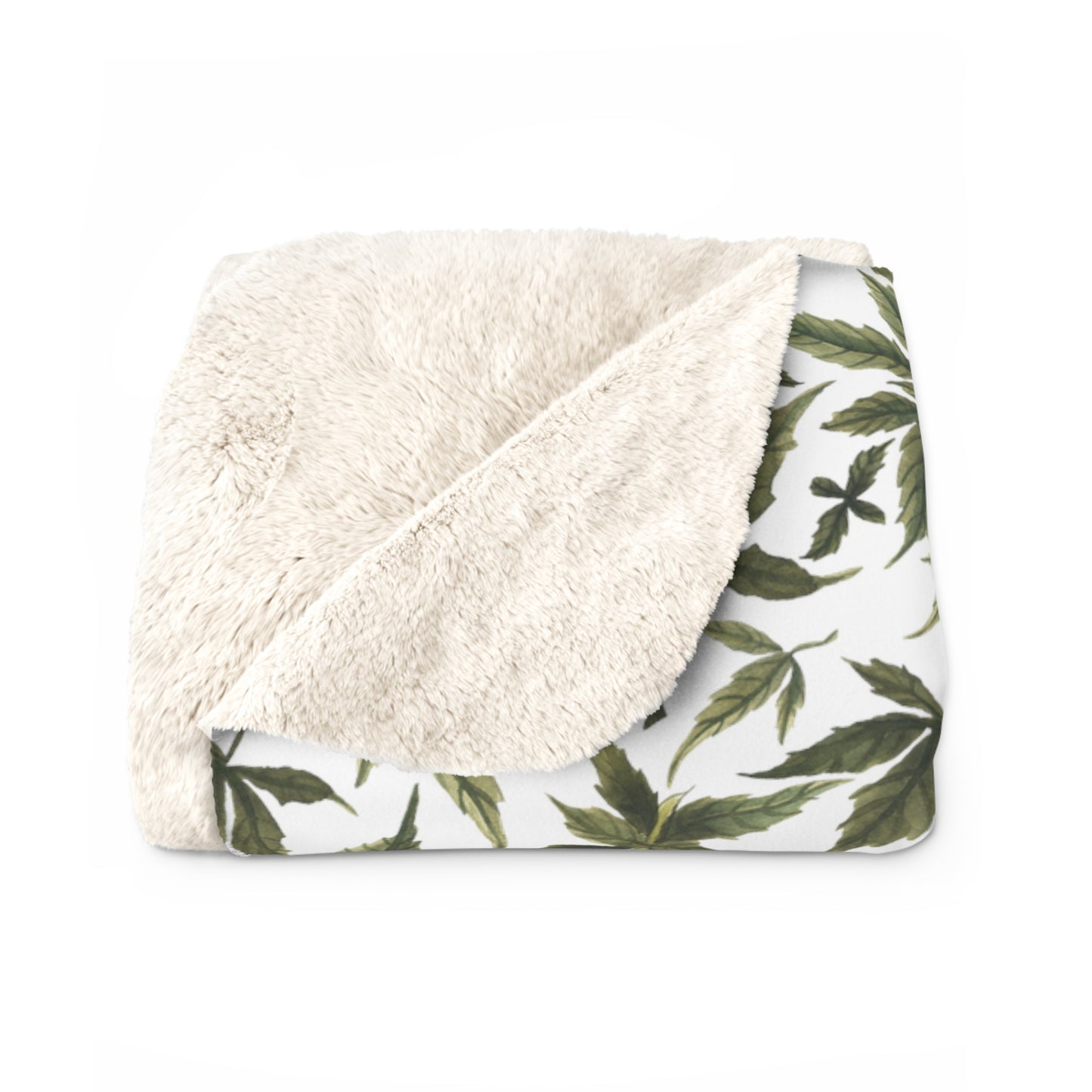 Sherpa Fleece Blanket - Emerald Herb