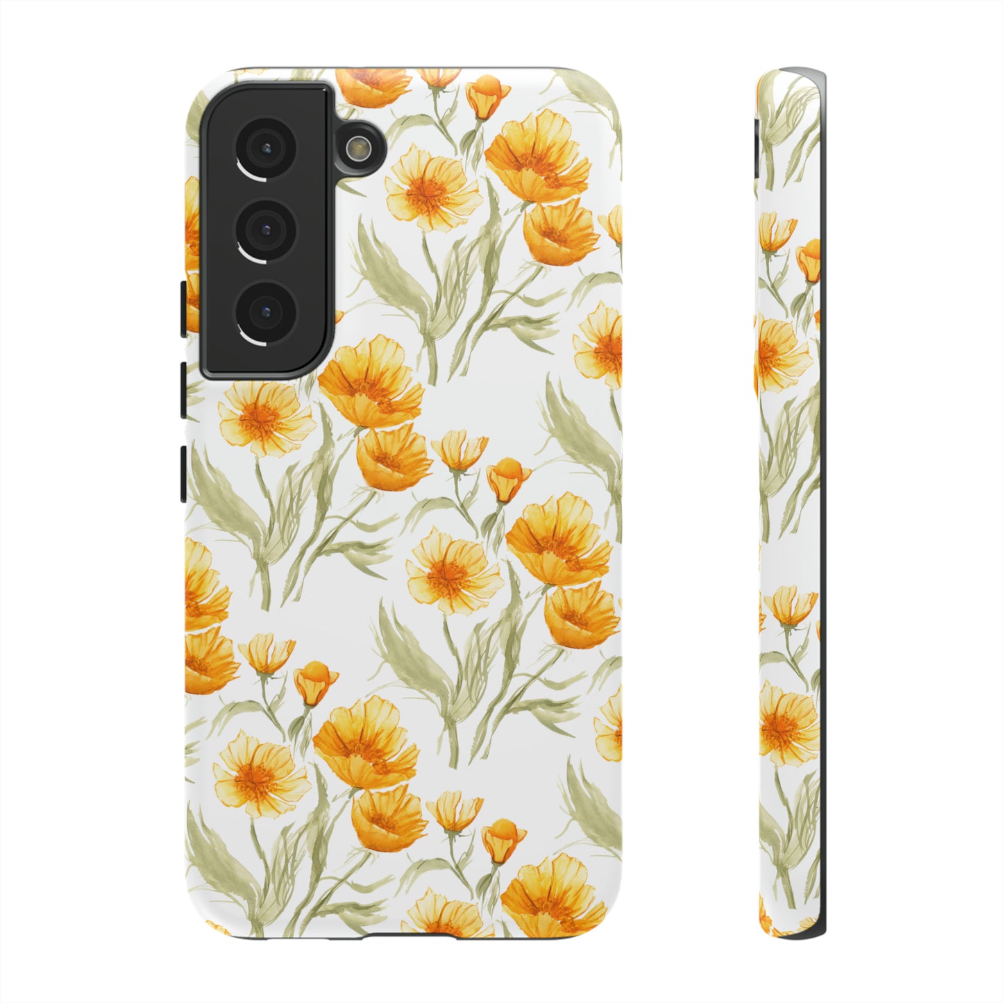 Tough Cell Phone Cases - Golden Poppies Print