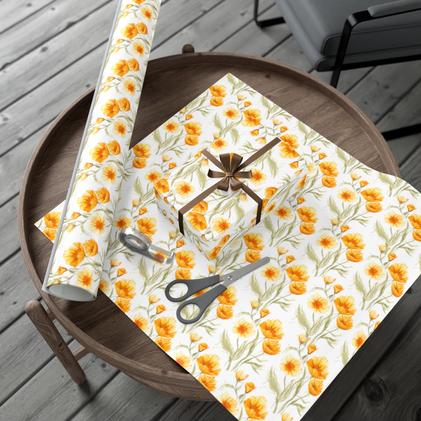 Gift Wrap Papers - Golden Poppies Wrapping Paper