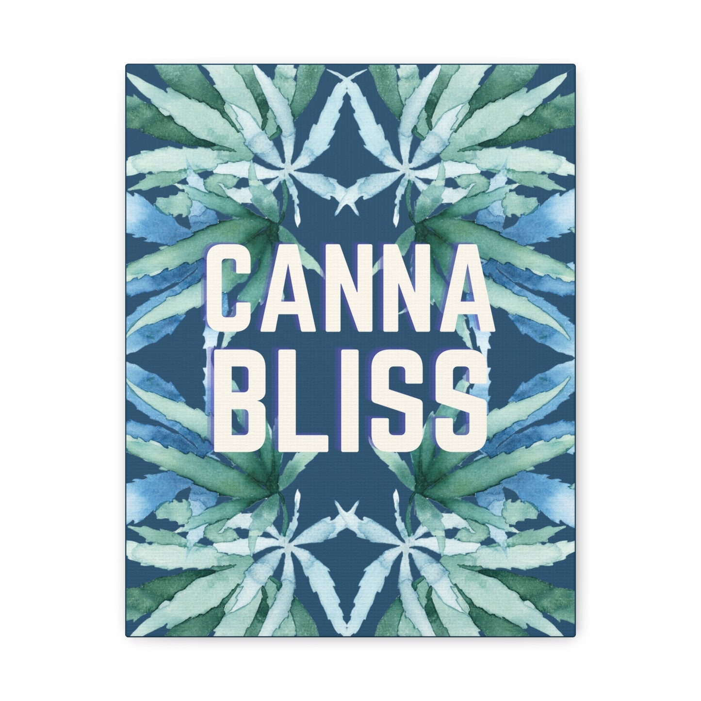 Canvas Gallery Wrap Prints - Cannabliss in Teal