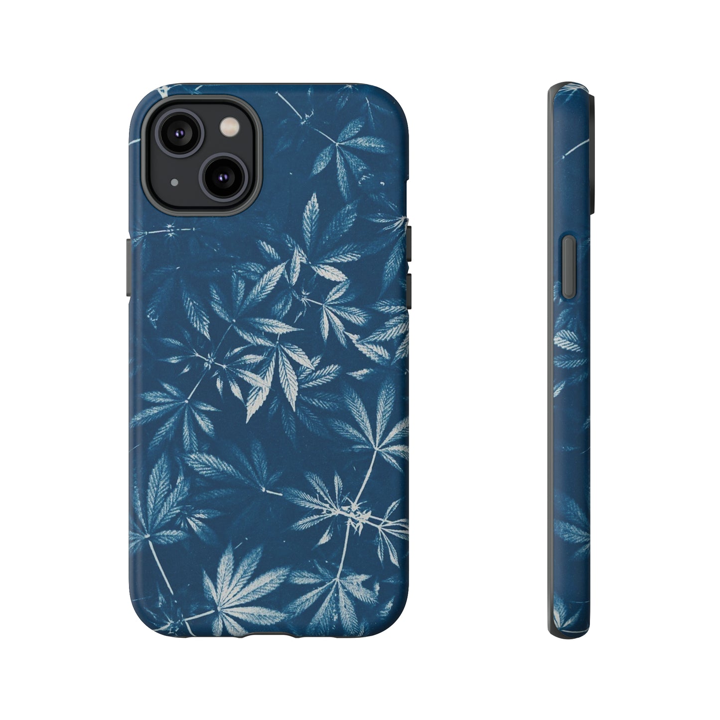 Tough Cell Phone Cases - Cannabis Field Cyanotype Print