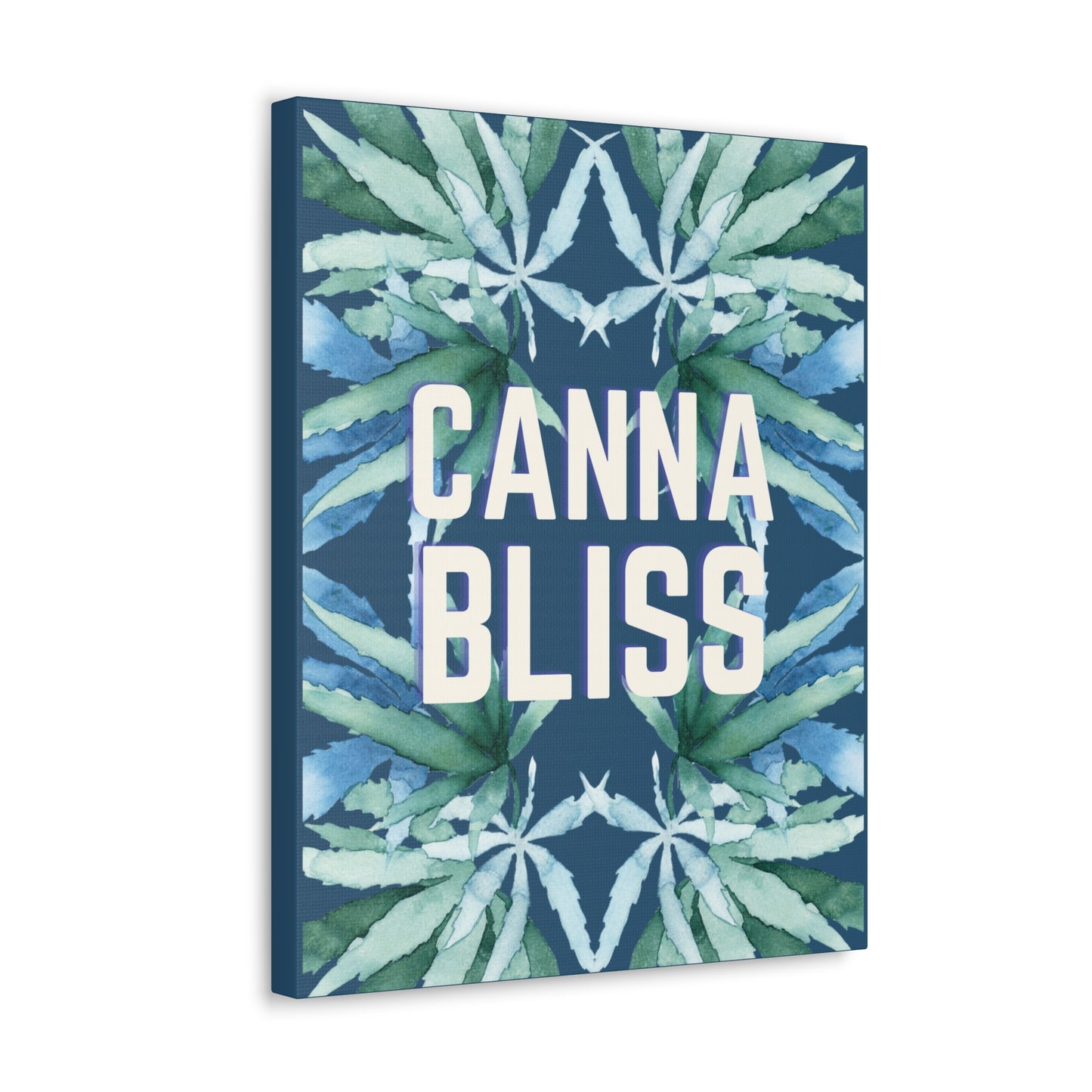 Canvas Gallery Wrap Prints - Cannabliss in Teal