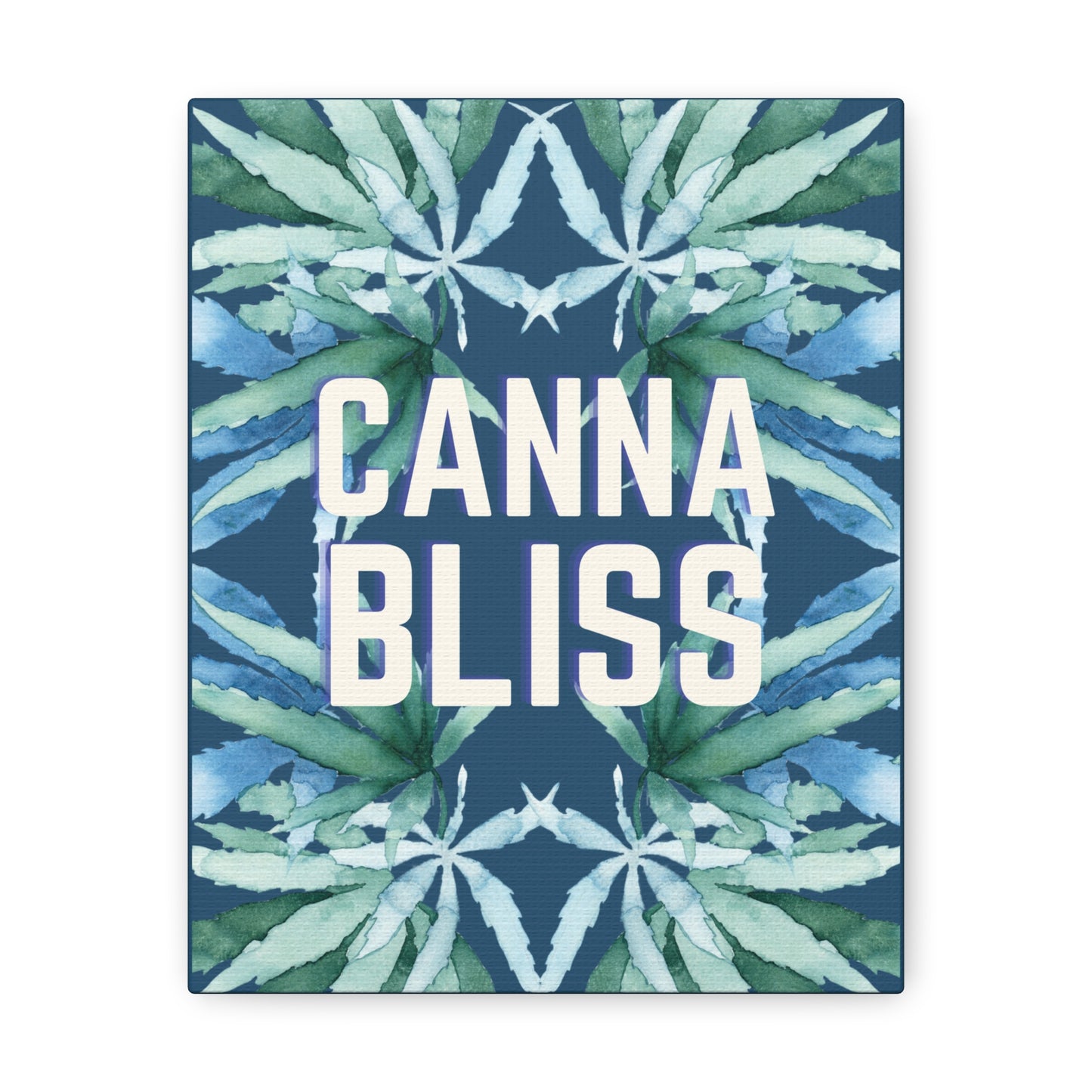 Canvas Gallery Wrap Prints - Cannabliss in Teal