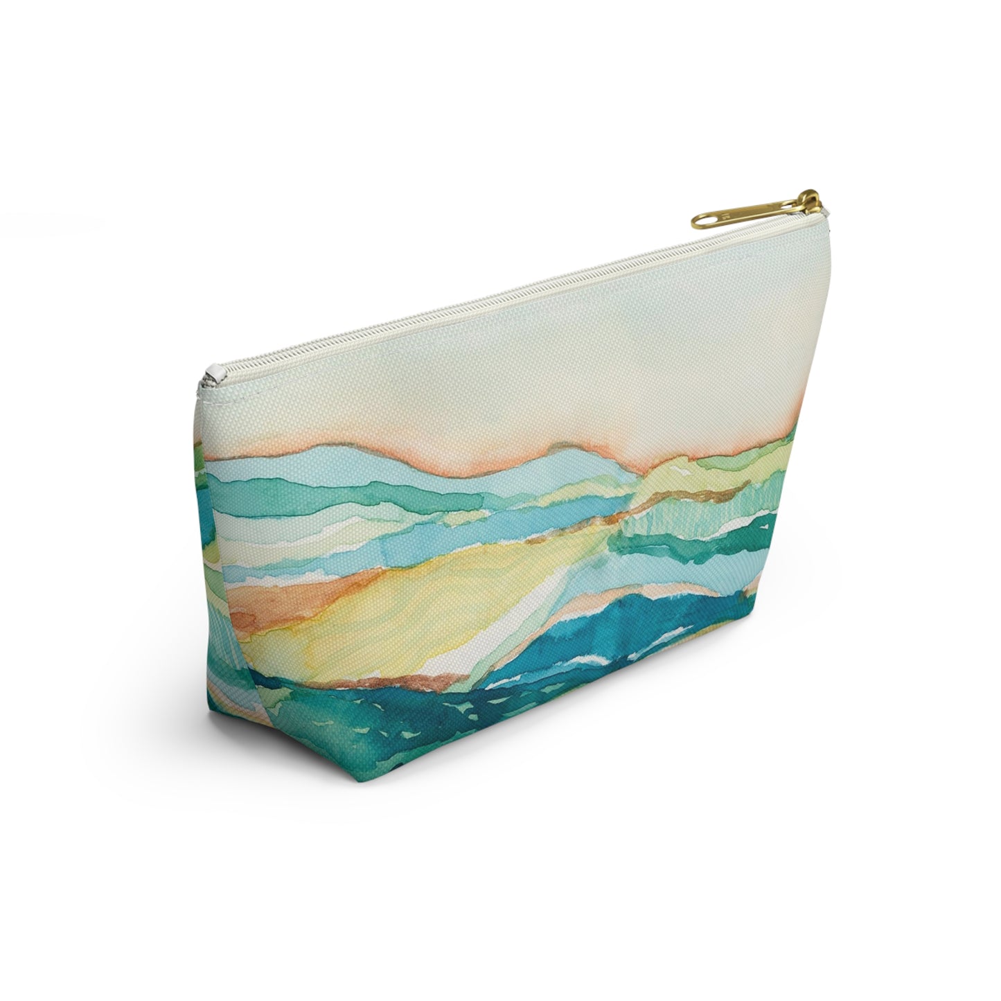 Roomy Accessory Pouch - Watercolor Landscape