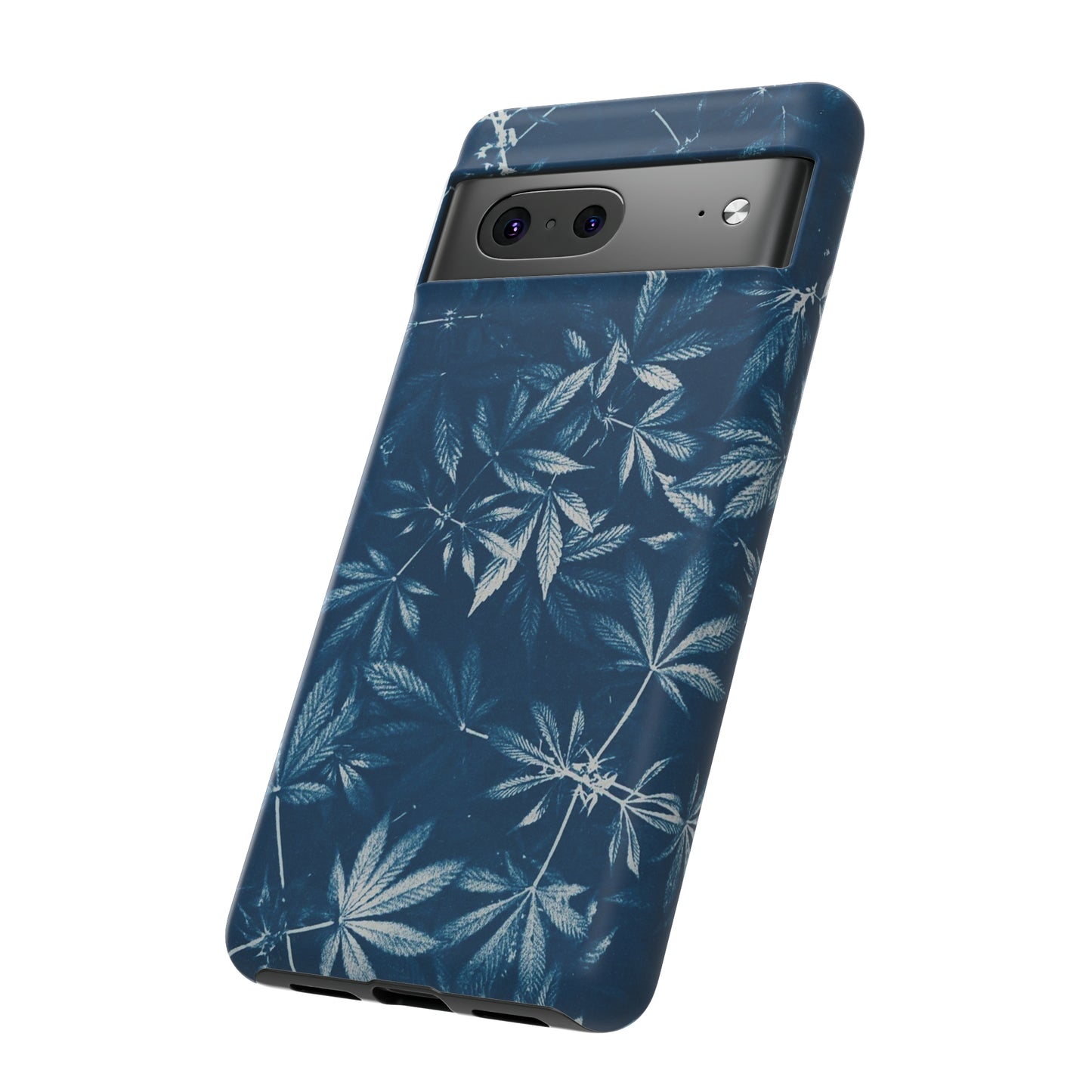 Tough Cell Phone Cases - Cannabis Field Cyanotype Print