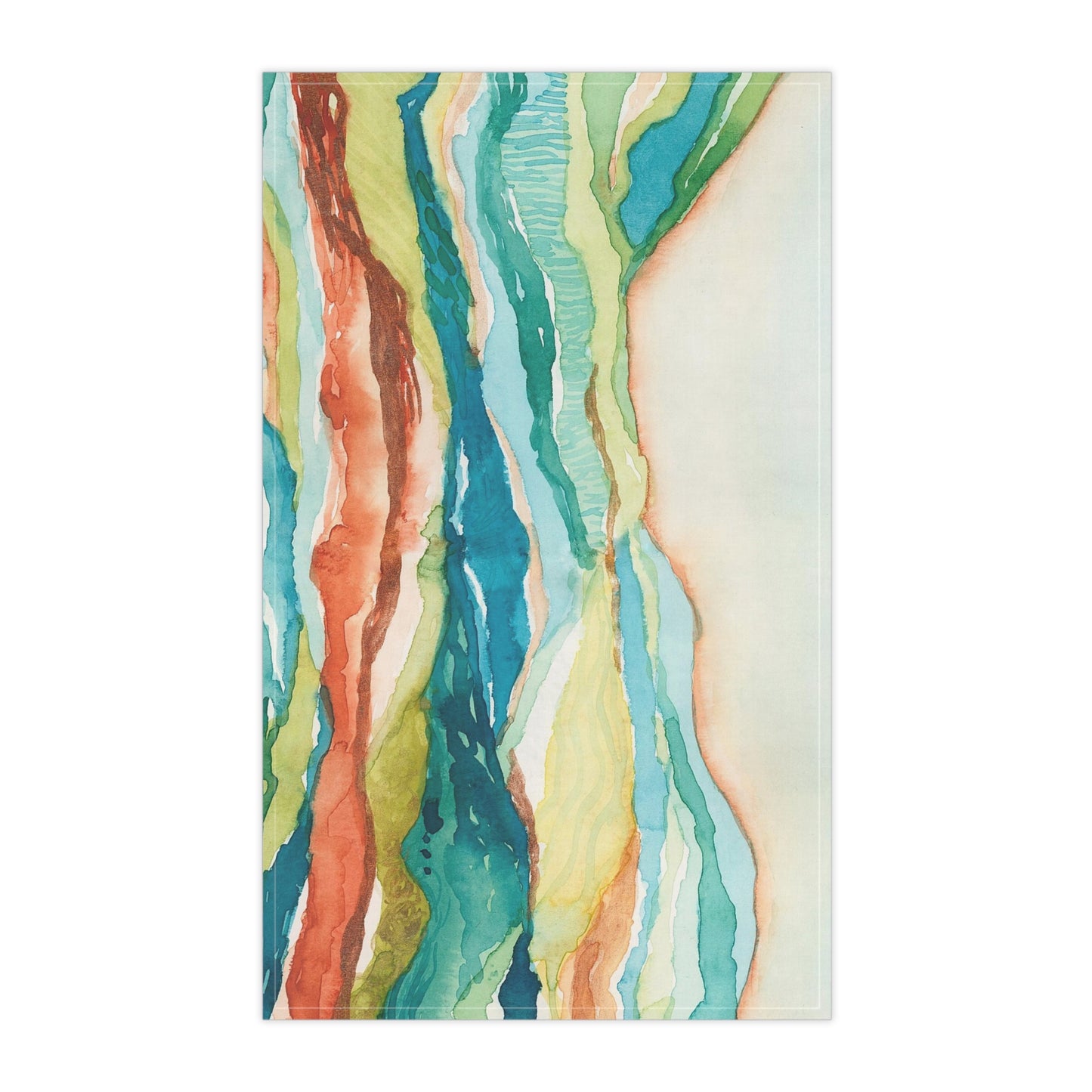 100% Cotton Twill Kitchen Towel - Watercolor Mountains