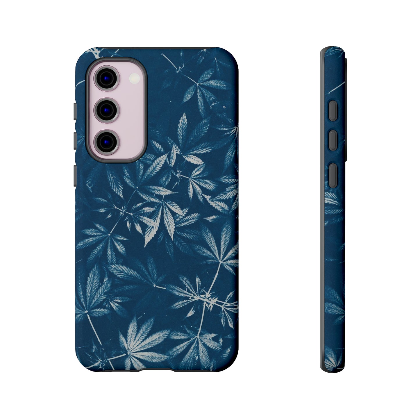 Tough Cell Phone Cases - Cannabis Field Cyanotype Print