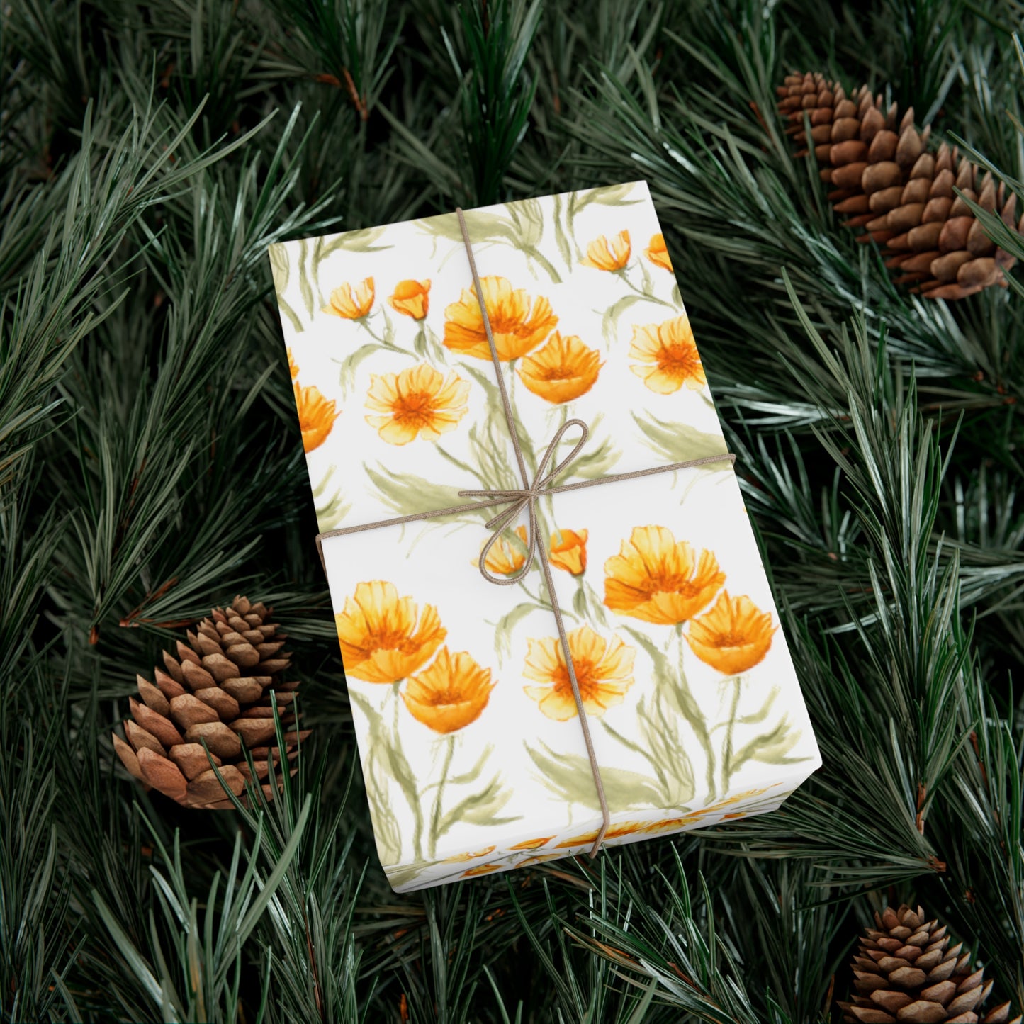 Gift Wrap Papers - Golden Poppies Wrapping Paper