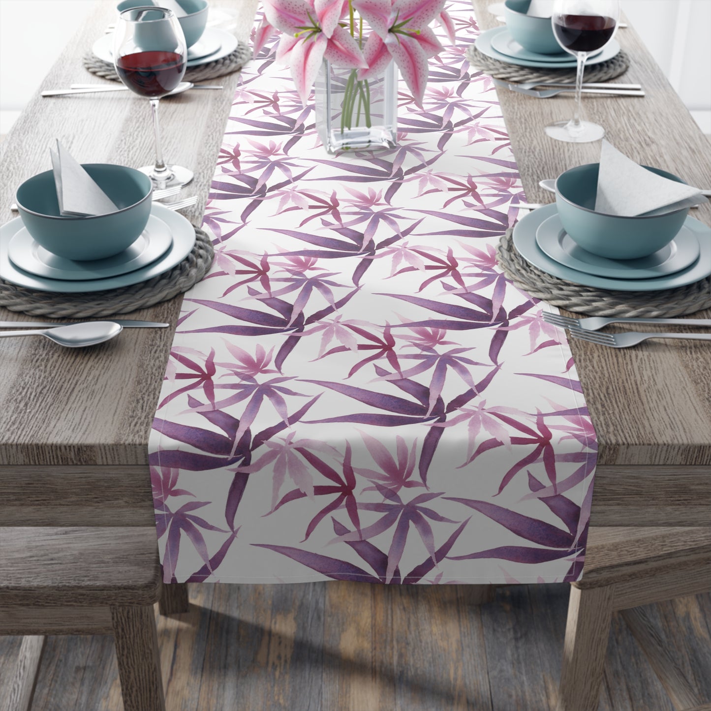 Table Runner 100% Cotton - Orchid Dreams