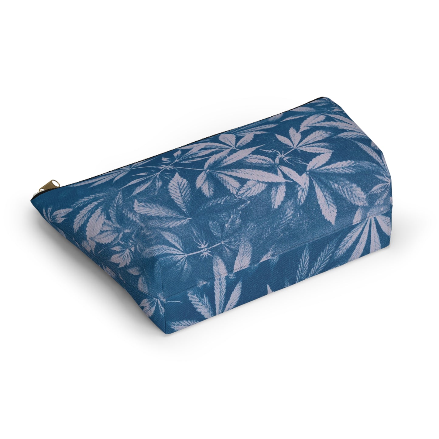 Roomy Accessory Pouch - Cyanotype on Lavender Print