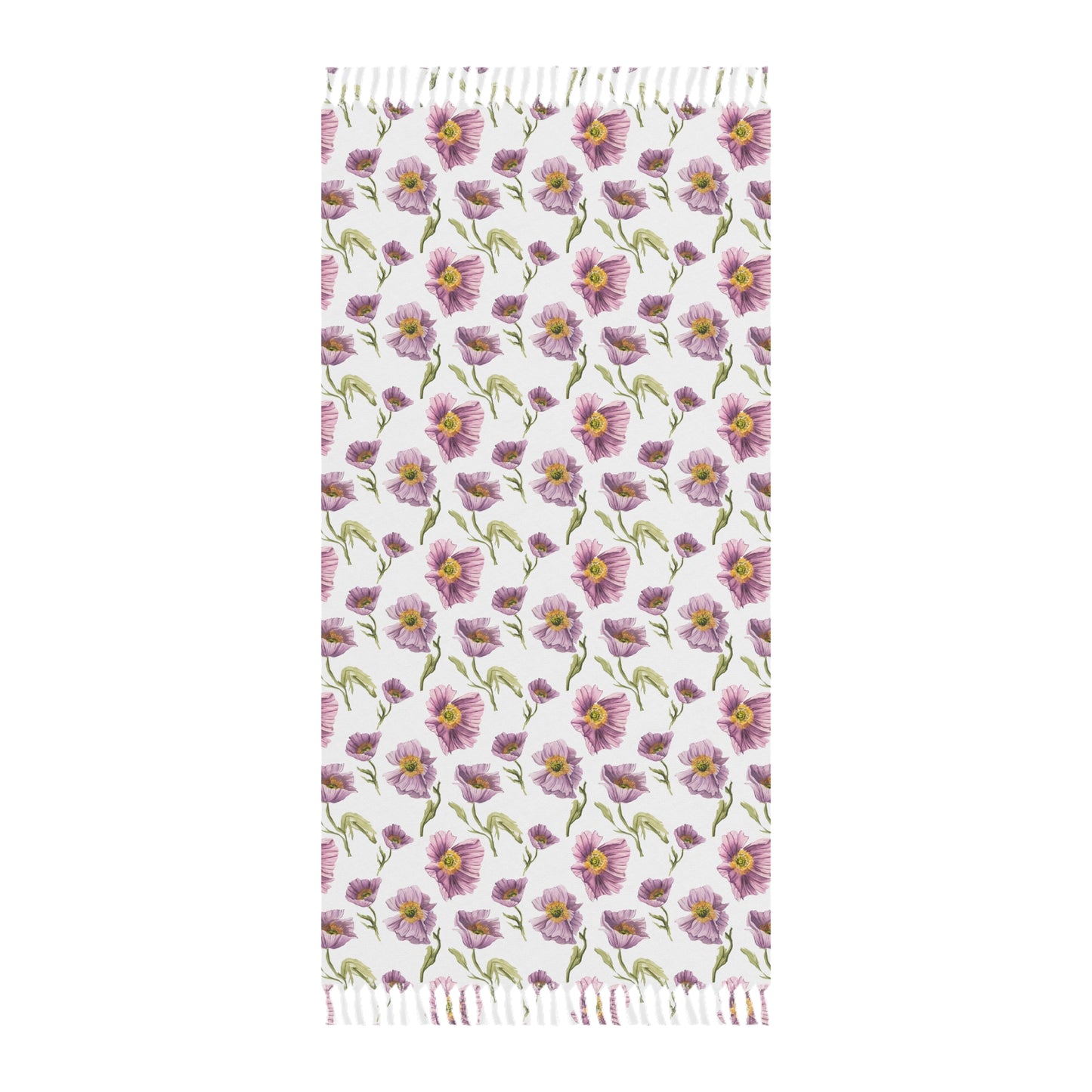 Boho Beach Cloth - Lilac Poppies