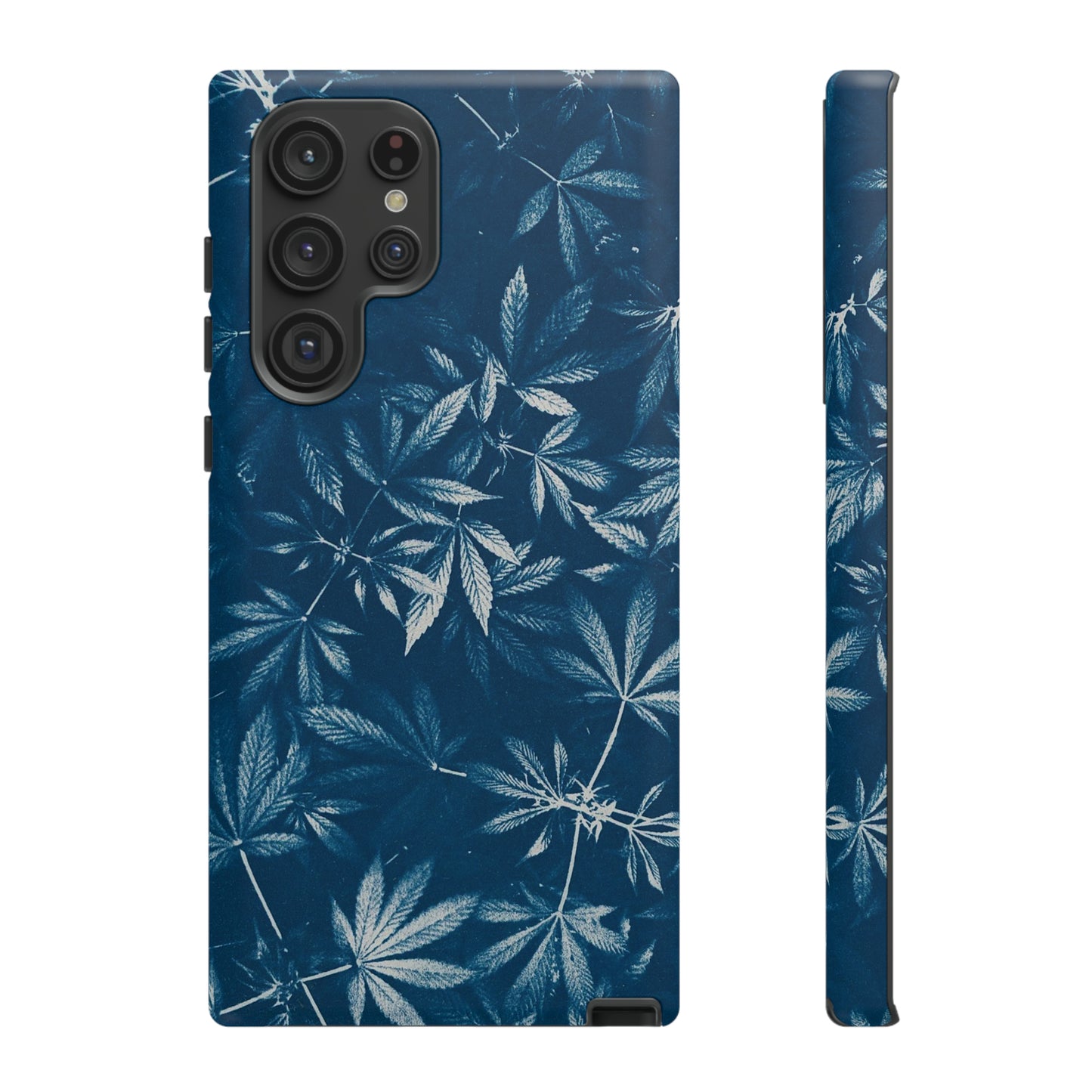 Tough Cell Phone Cases - Cannabis Field Cyanotype Print