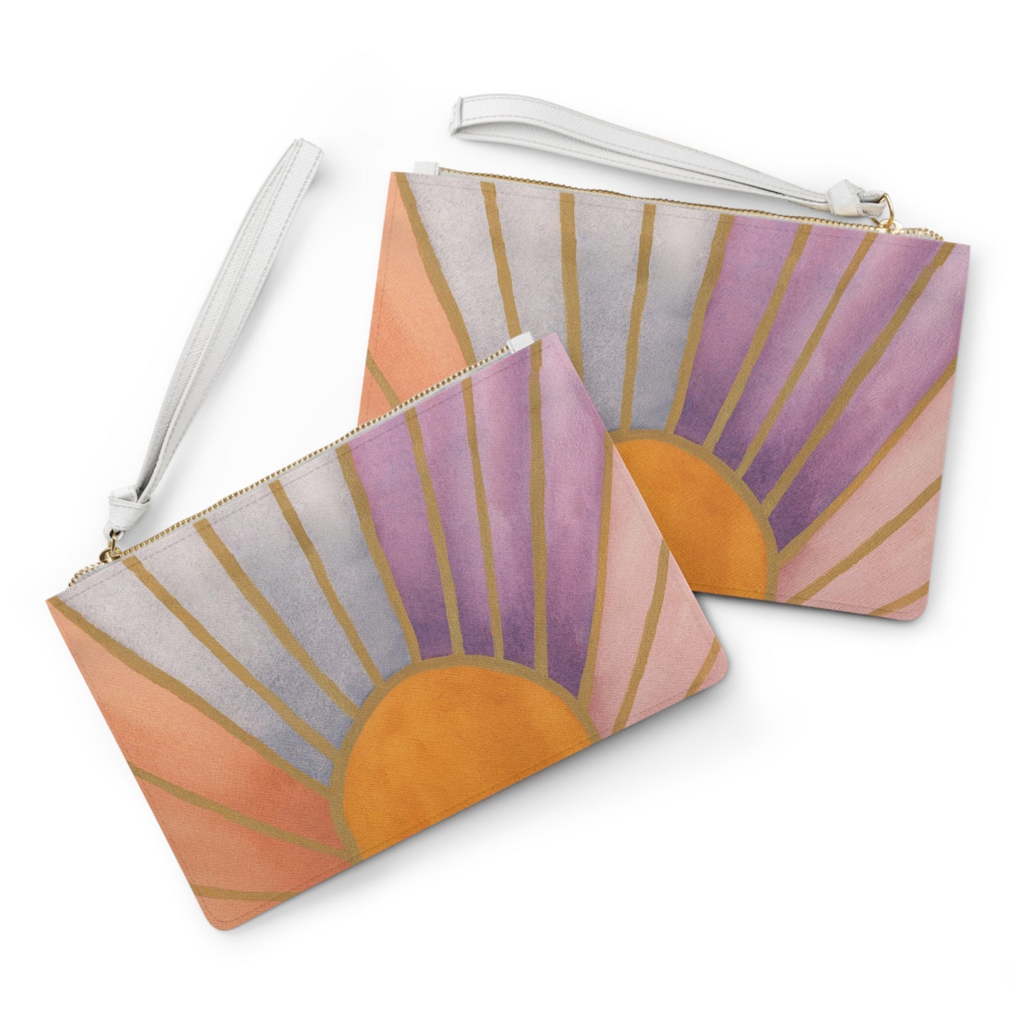 Vegan Leather Clutch Bag - Lavender Twilight