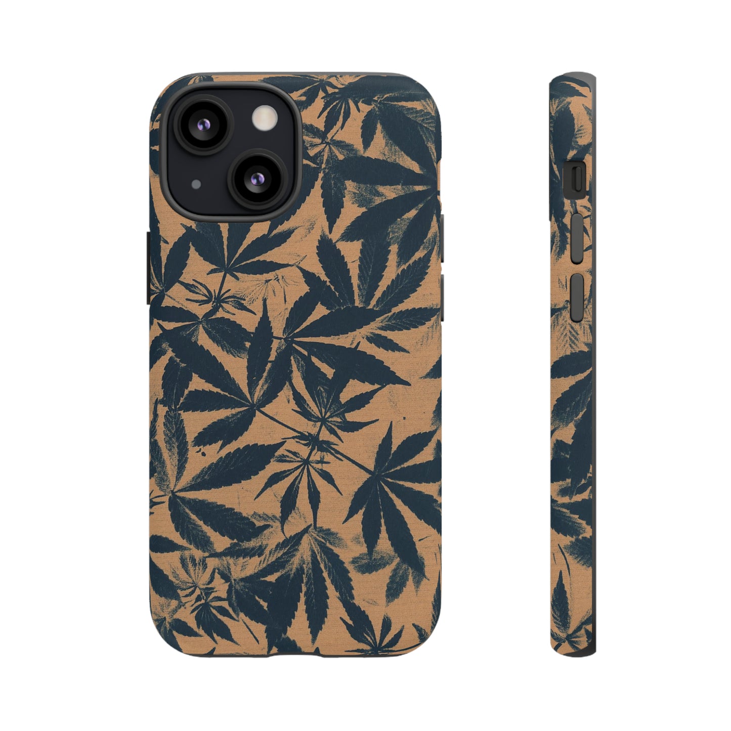 Tough Cell Phone Cases - Cyanotype on Amber Print